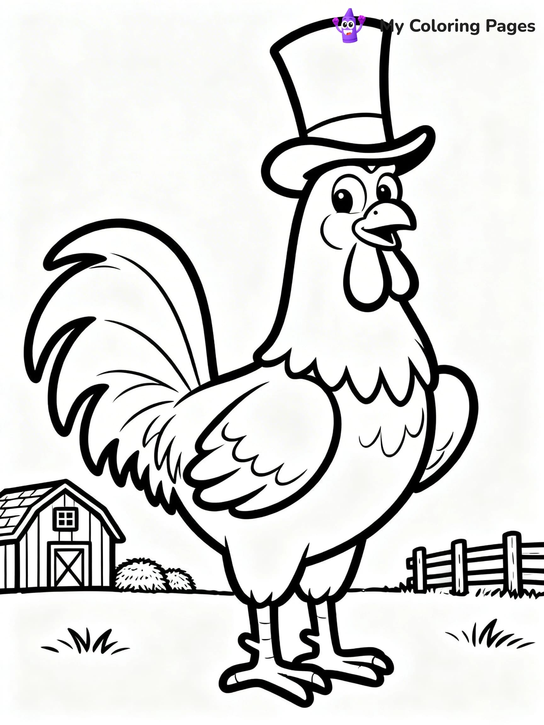 Rooster Coloring Pages - 9