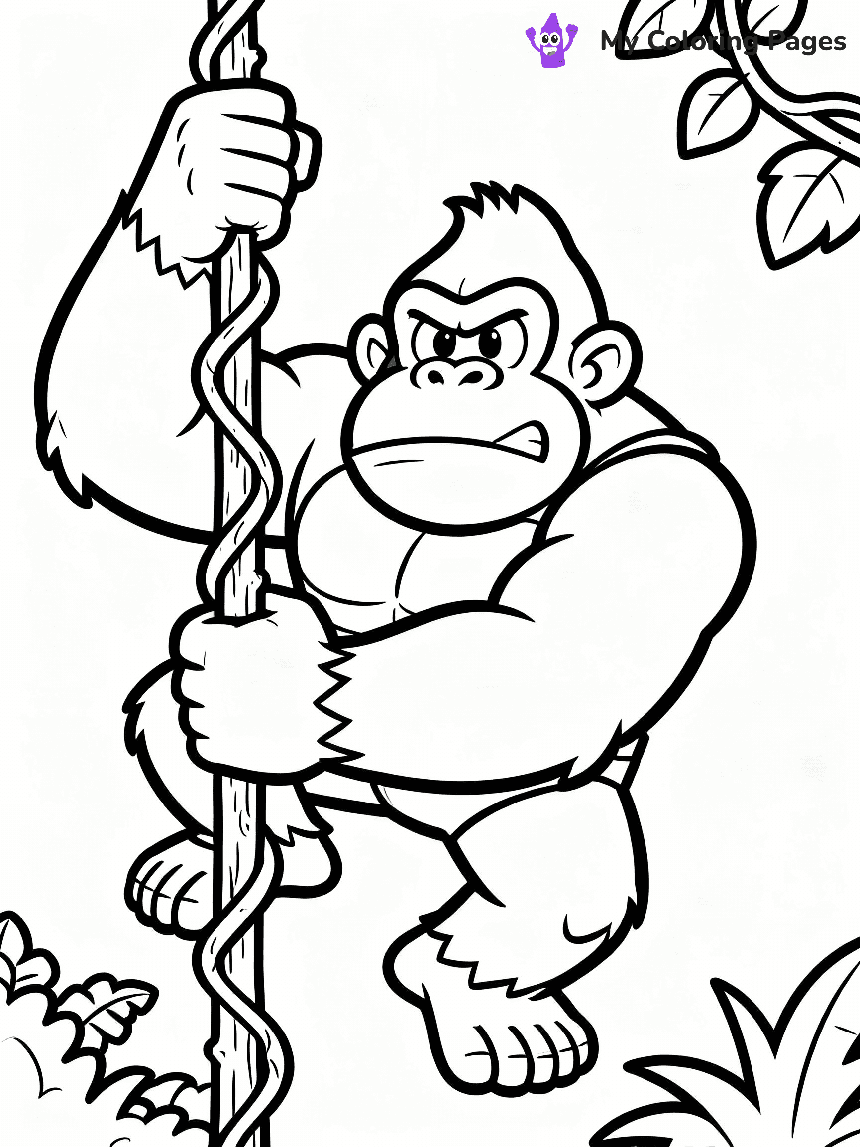 Donkey Kong Coloring Pages - 12
