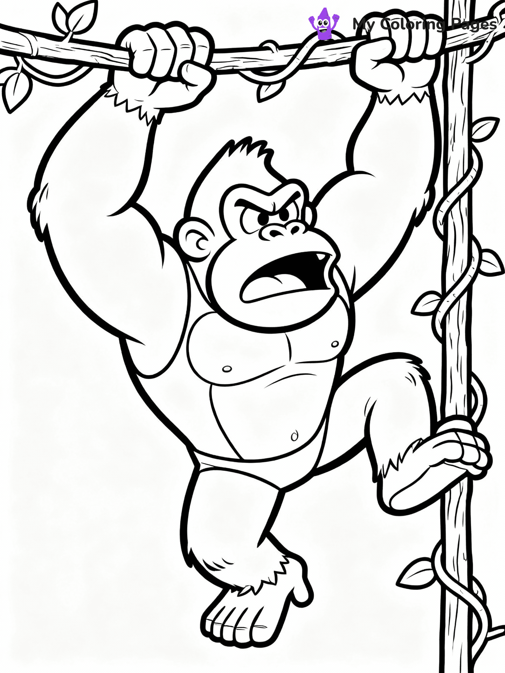 Donkey Kong Coloring Pages - 11