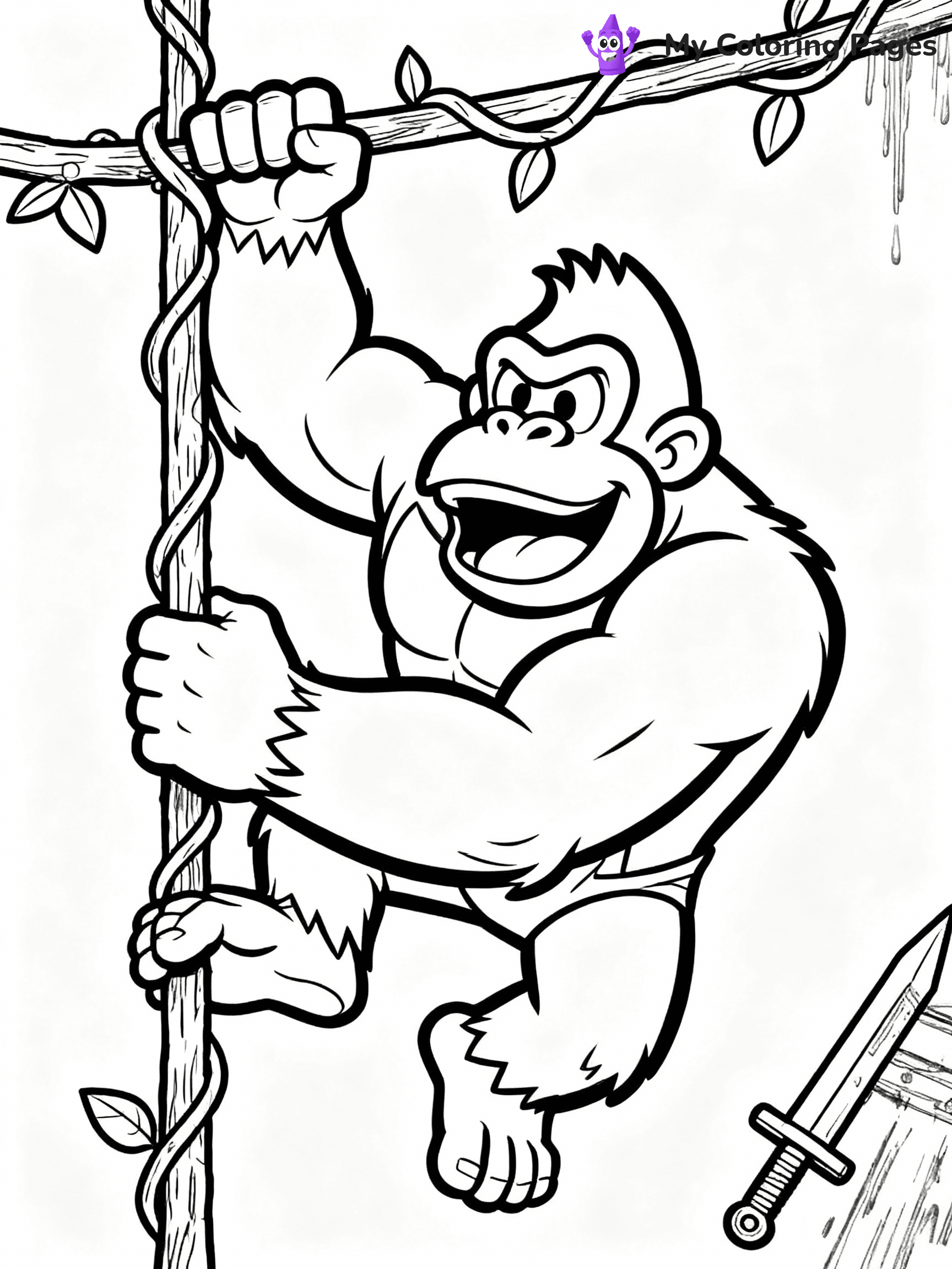 Donkey Kong Coloring Pages - 9