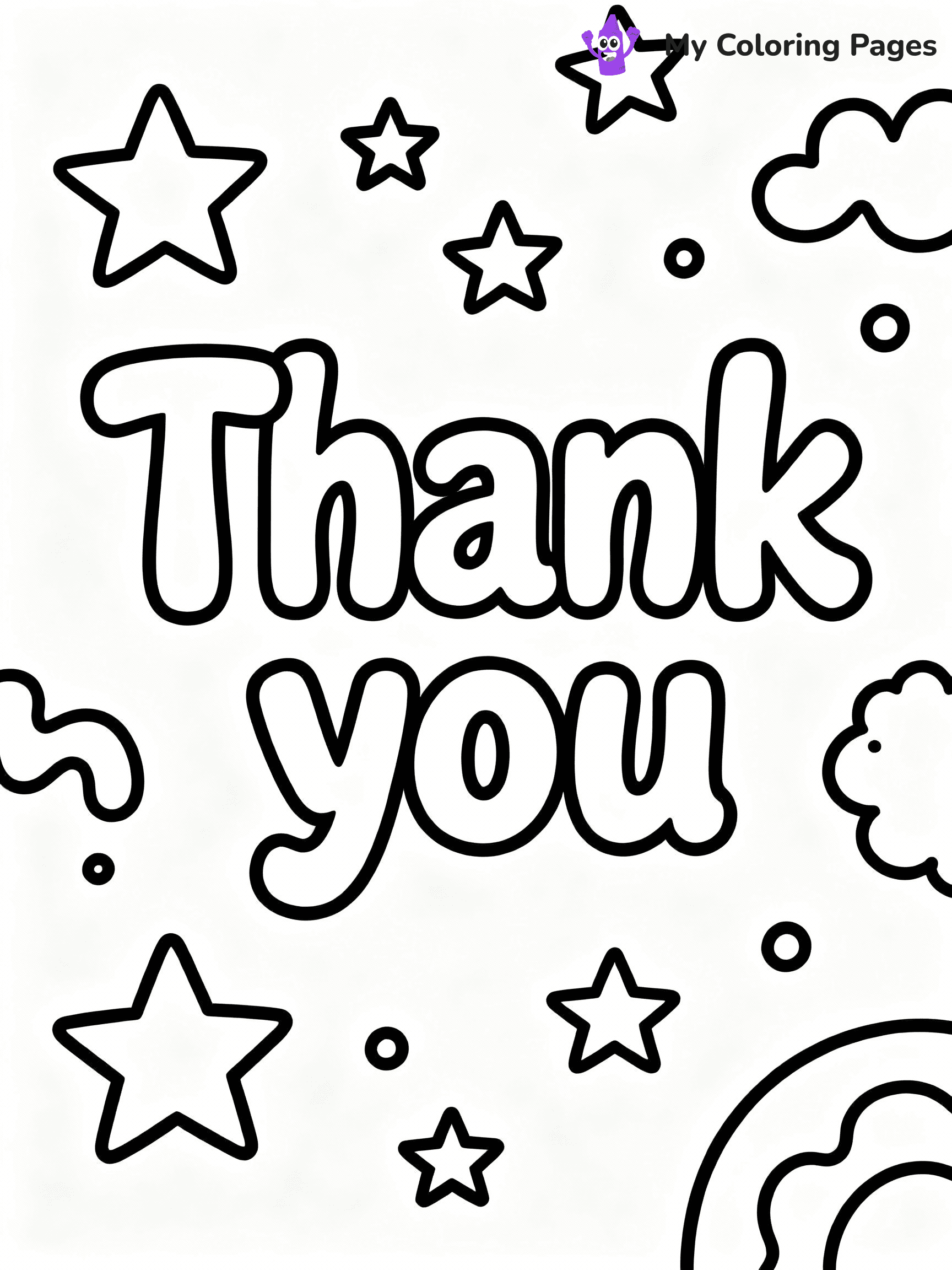 Thank You Coloring Pages - 1