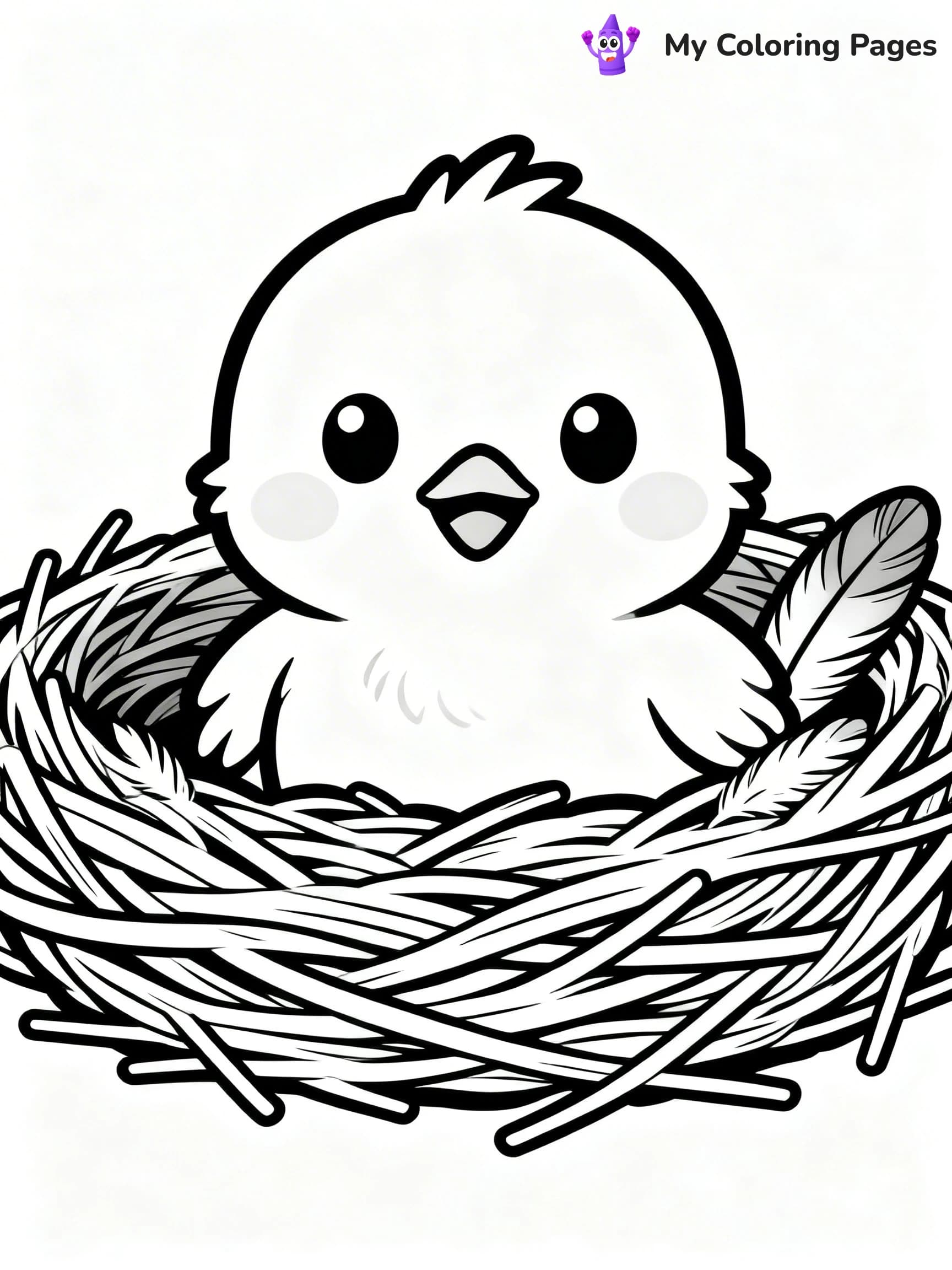 Baby Bird Coloring Pages - 1