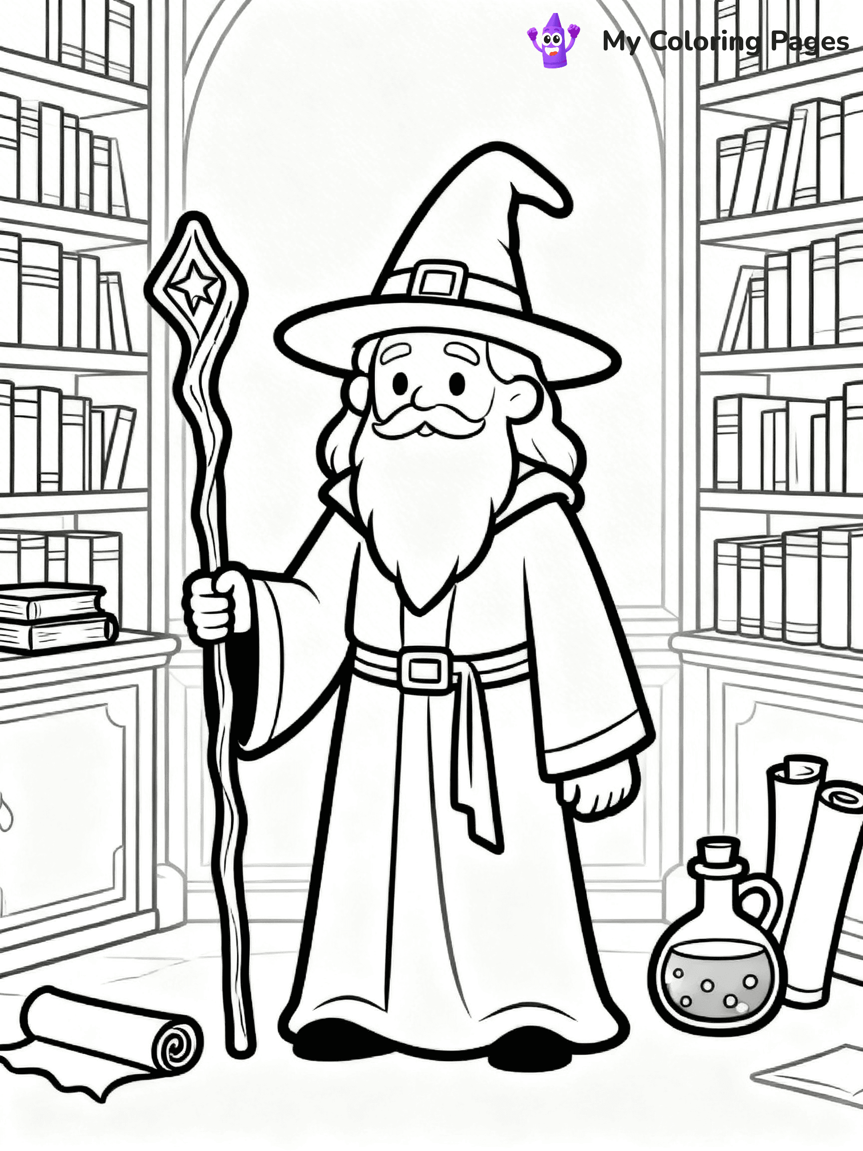 Wizard Coloring Pages - 6