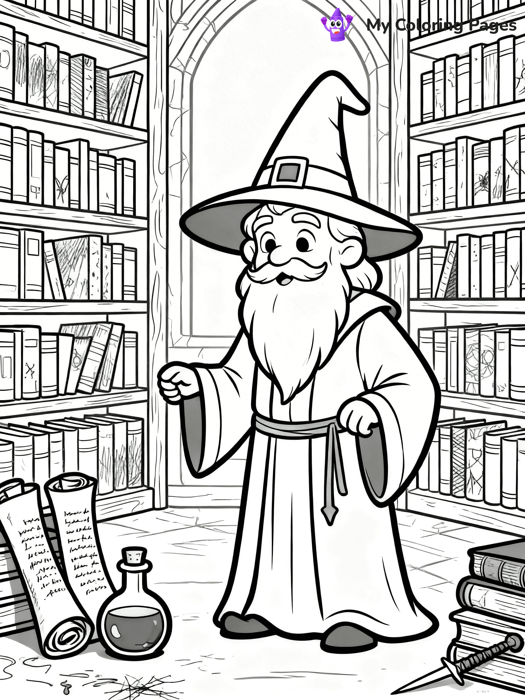 Wizard Coloring Pages - 3