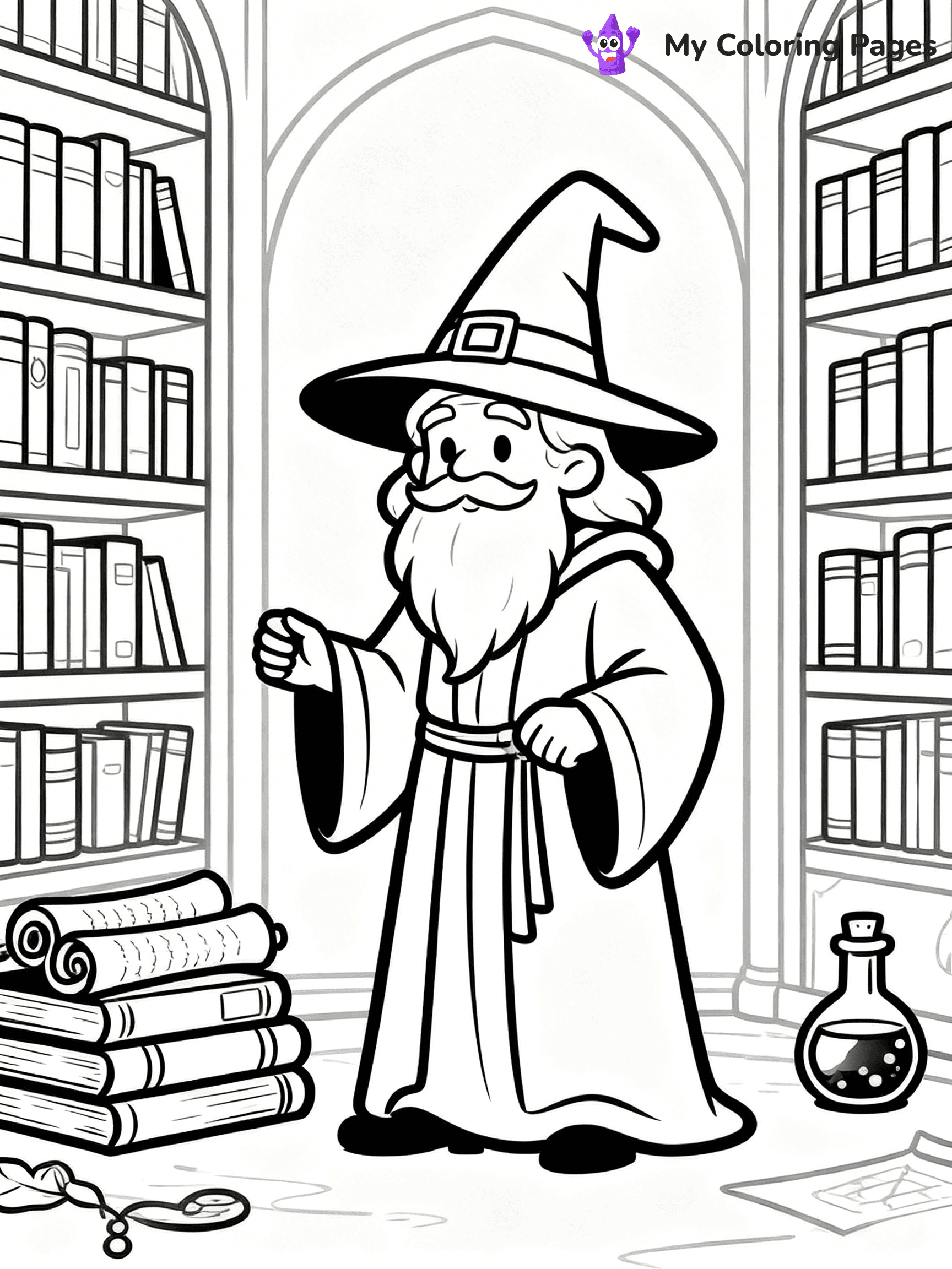 Wizard Coloring Pages - 2