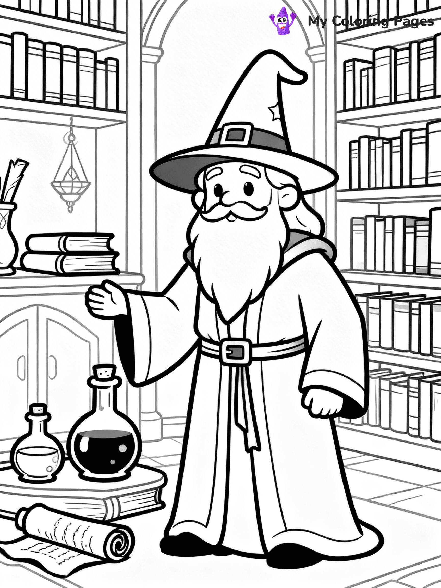 Wizard Coloring Pages - 1