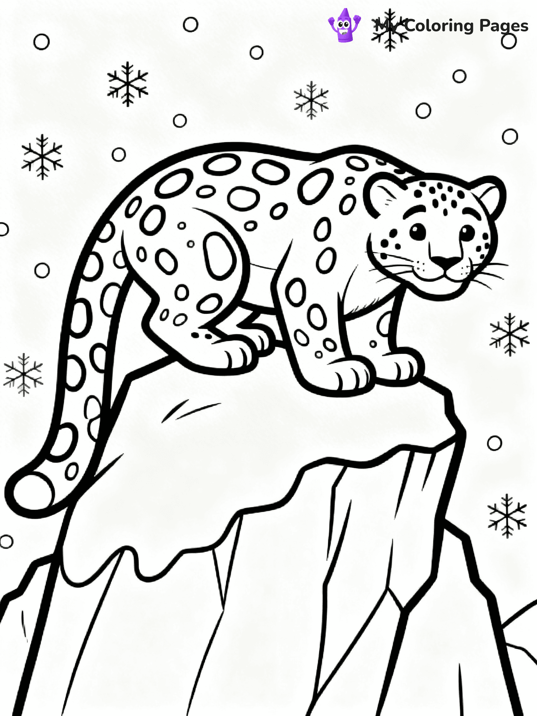 Snow Leopard Coloring Pages - 13