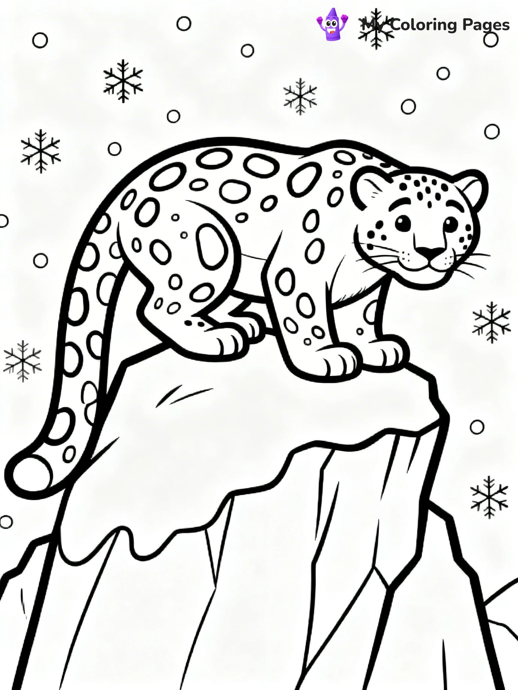 Snow Leopard Coloring Pages - 13
