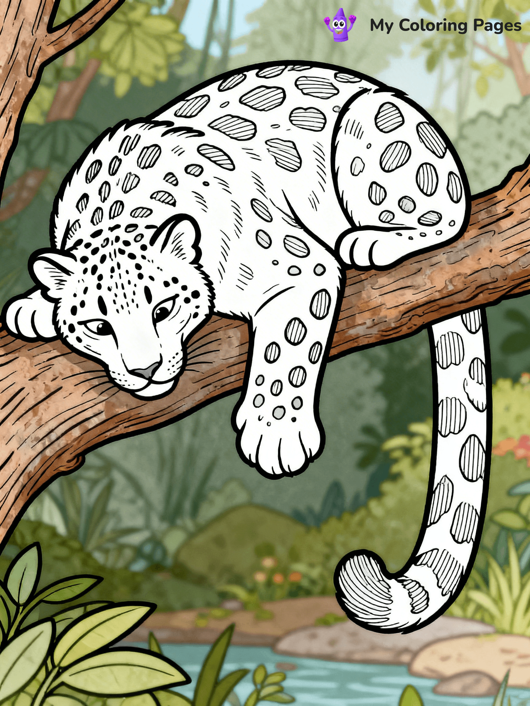 Snow Leopard Coloring Pages - 3