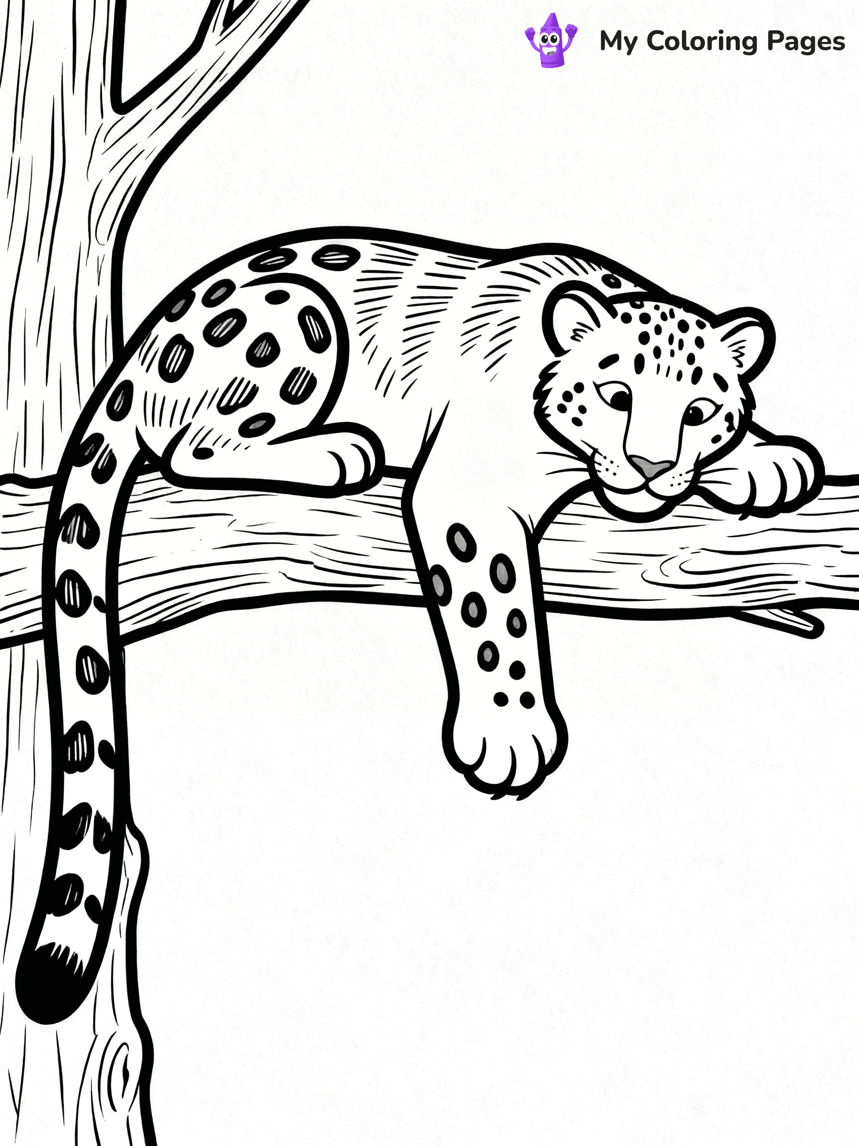 Snow Leopard Coloring Pages - 1