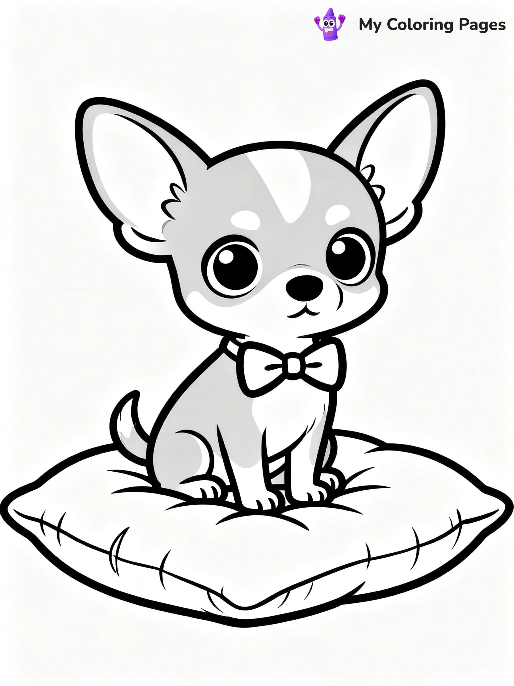 Easy Puppy Coloring Pages - 19
