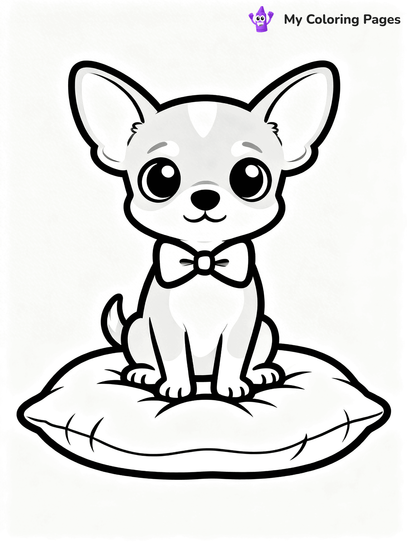Easy Puppy Coloring Pages - 18