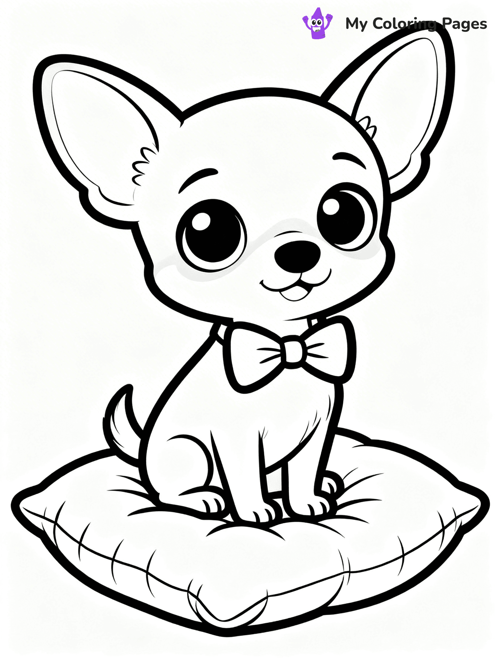 Easy Puppy Coloring Pages - 16