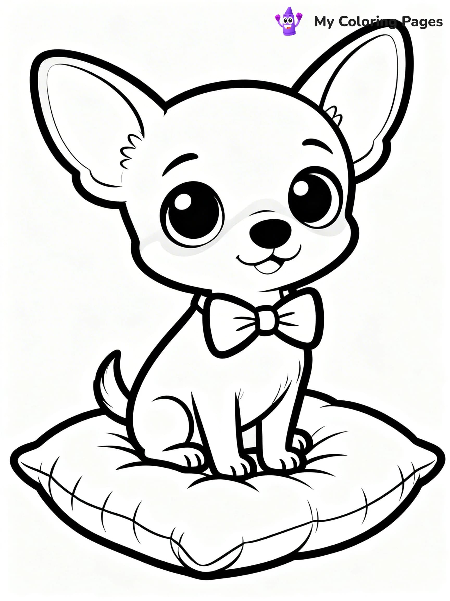 Easy Puppy Coloring Pages - 16