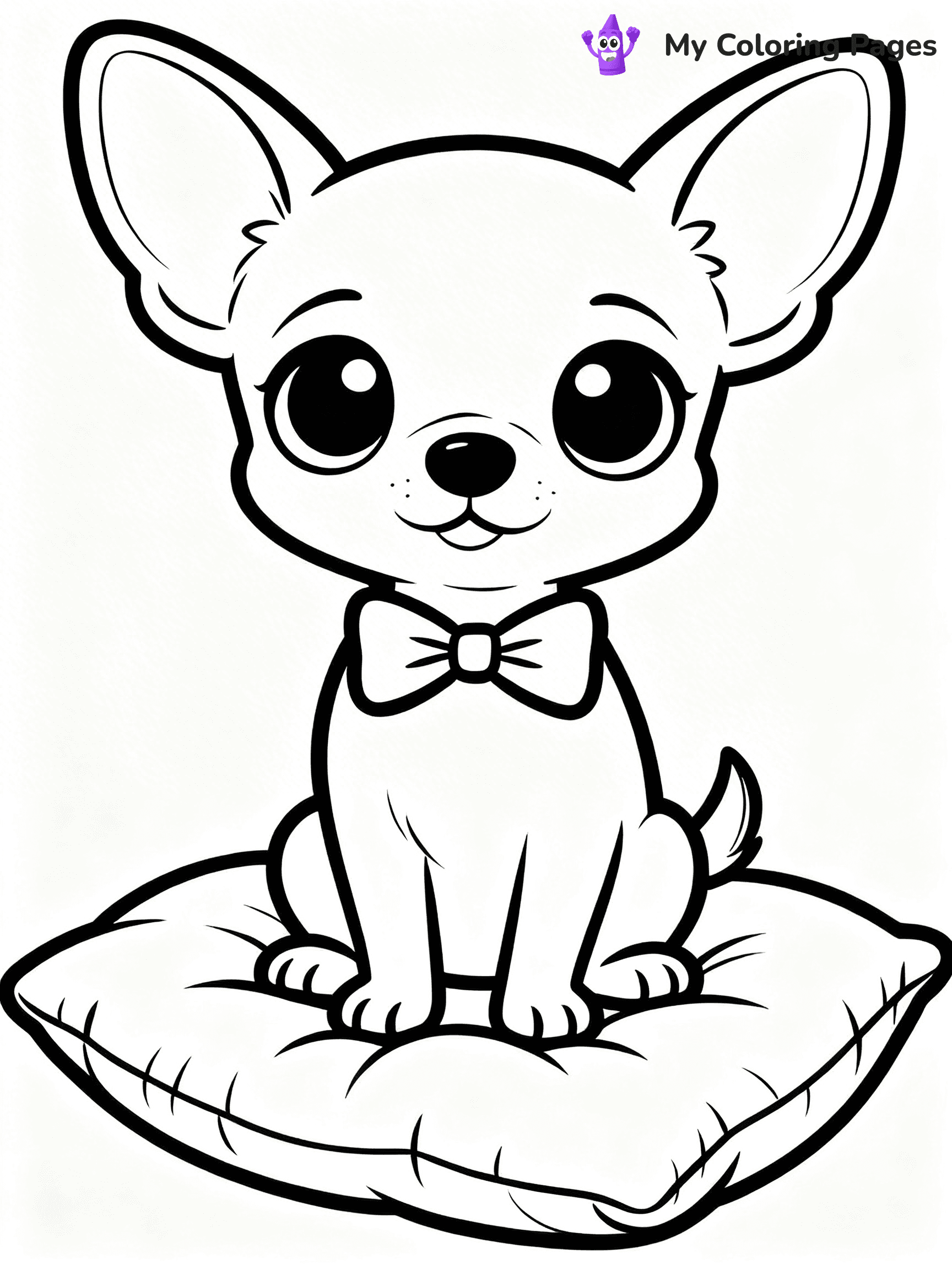 Easy Puppy Coloring Pages - 15