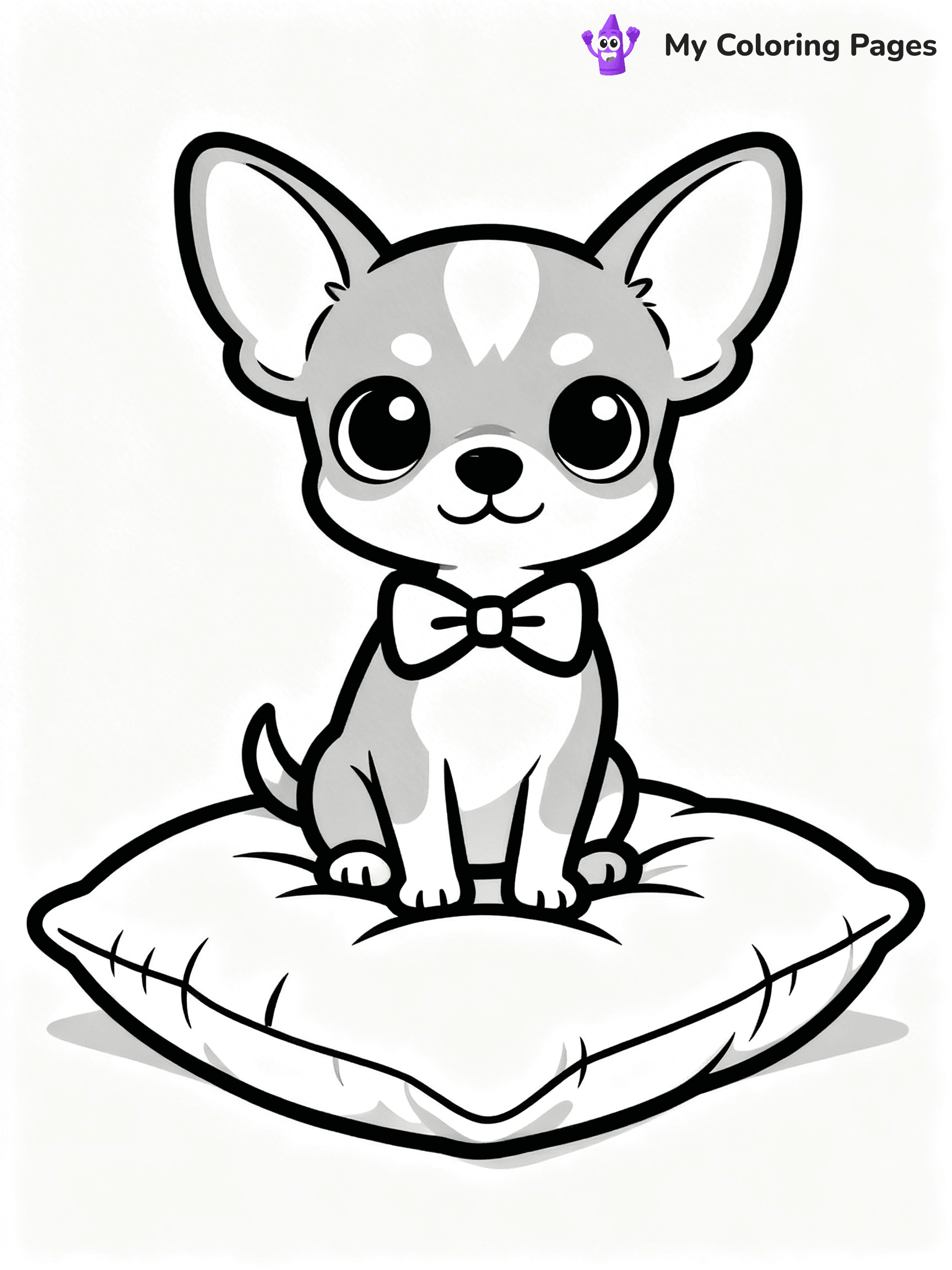 Easy Puppy Coloring Pages - 14