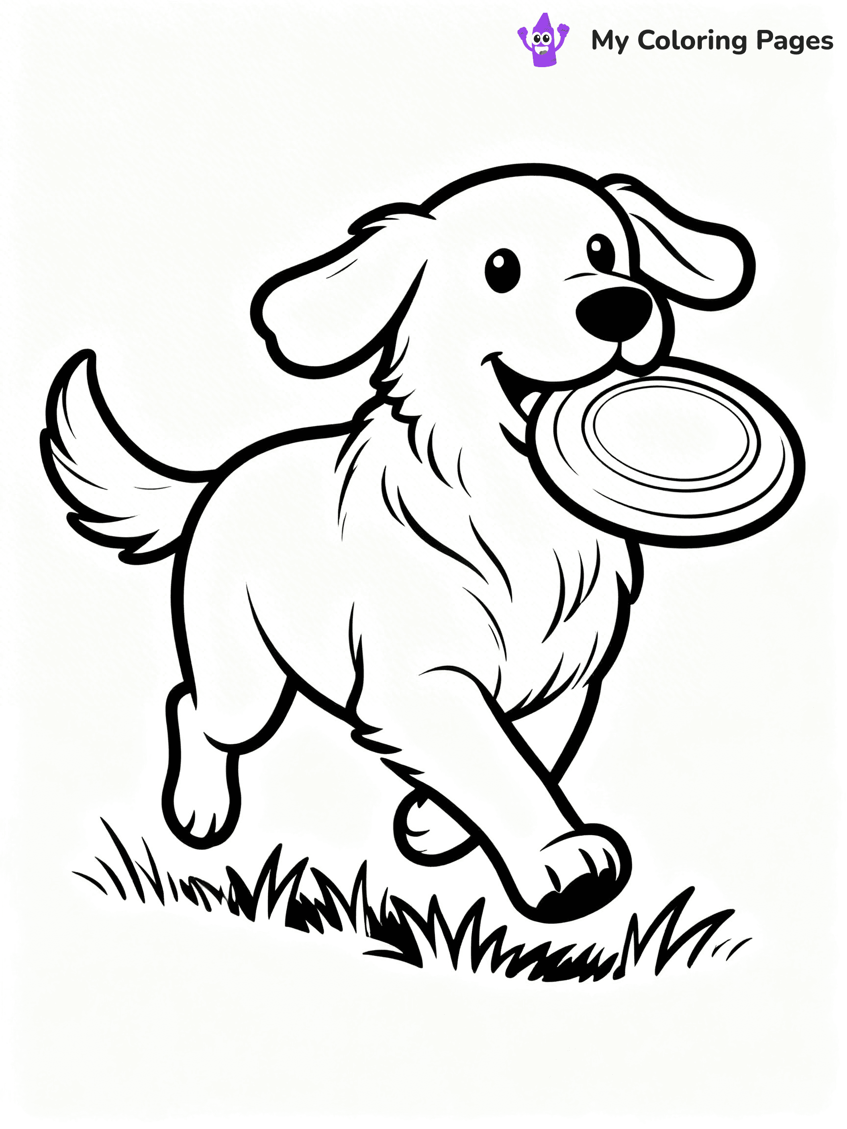 Easy Puppy Coloring Pages - 12