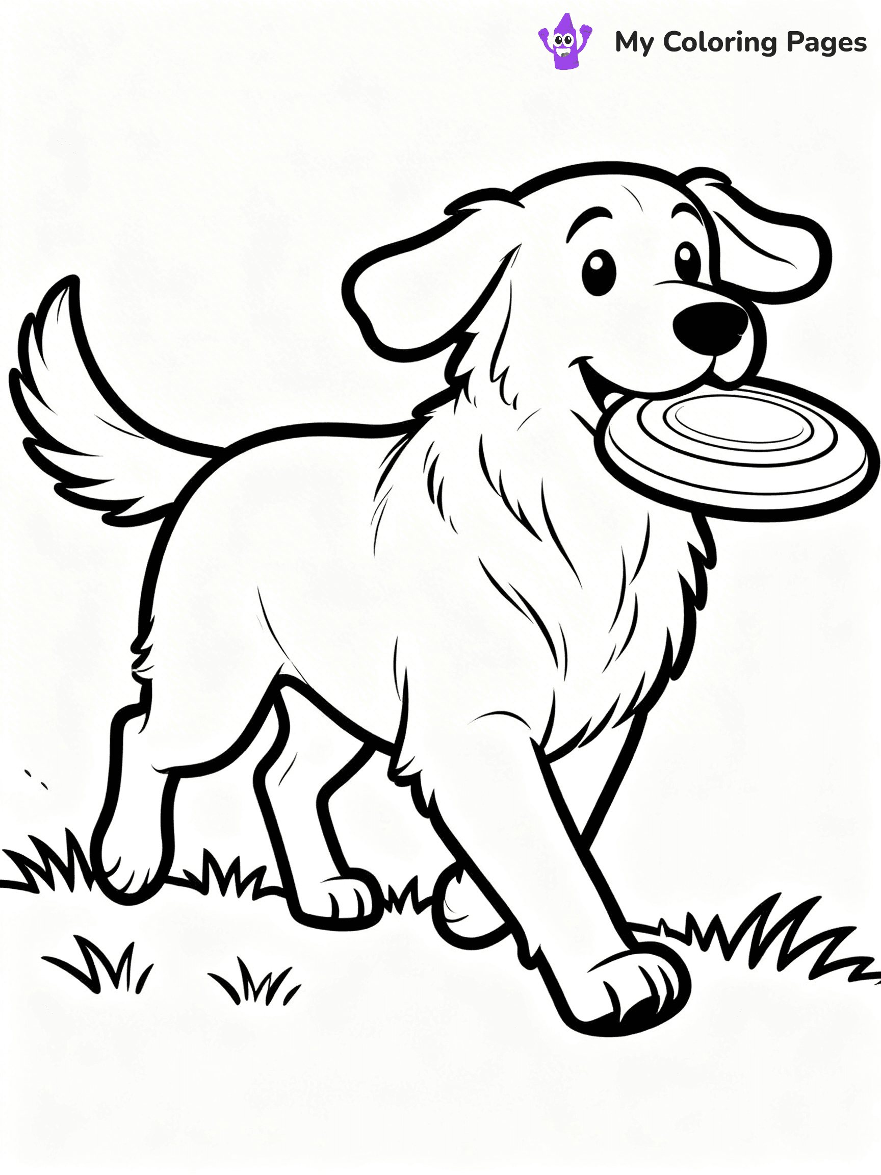 Easy Puppy Coloring Pages - 11