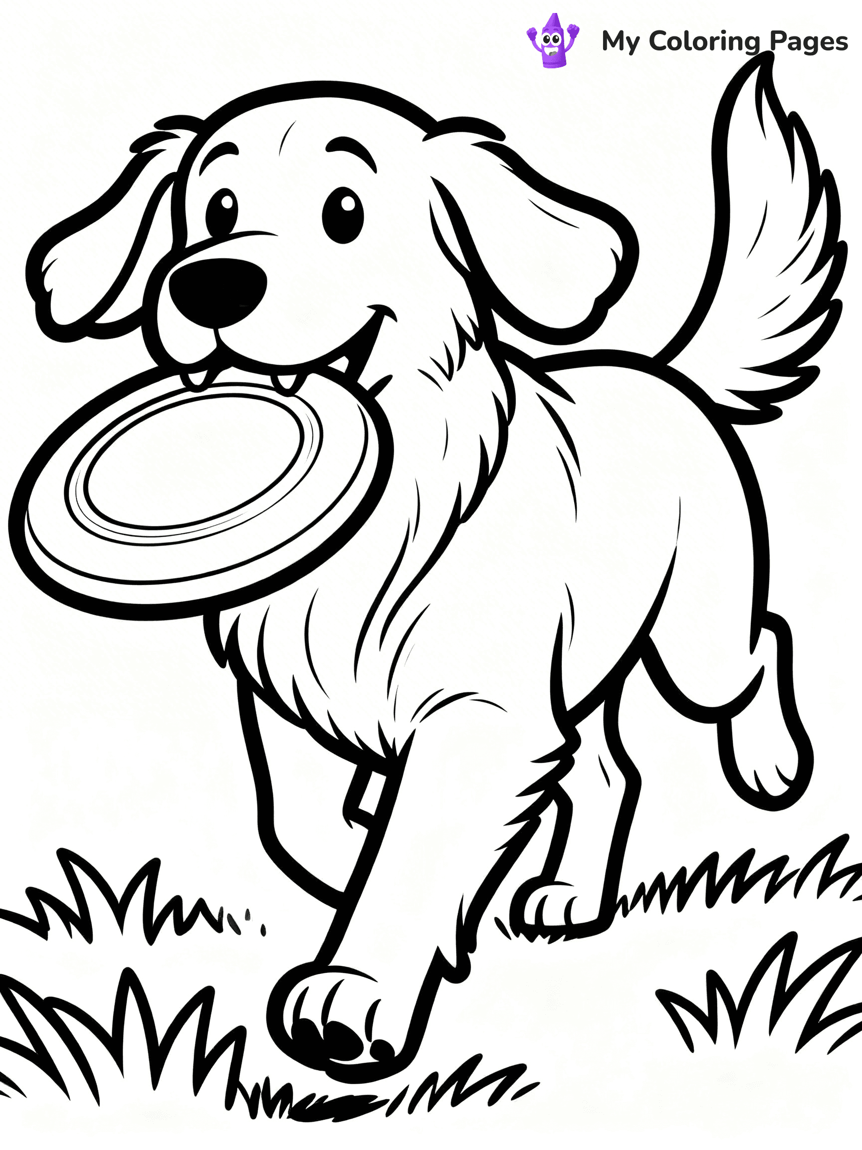 Easy Puppy Coloring Pages - 10