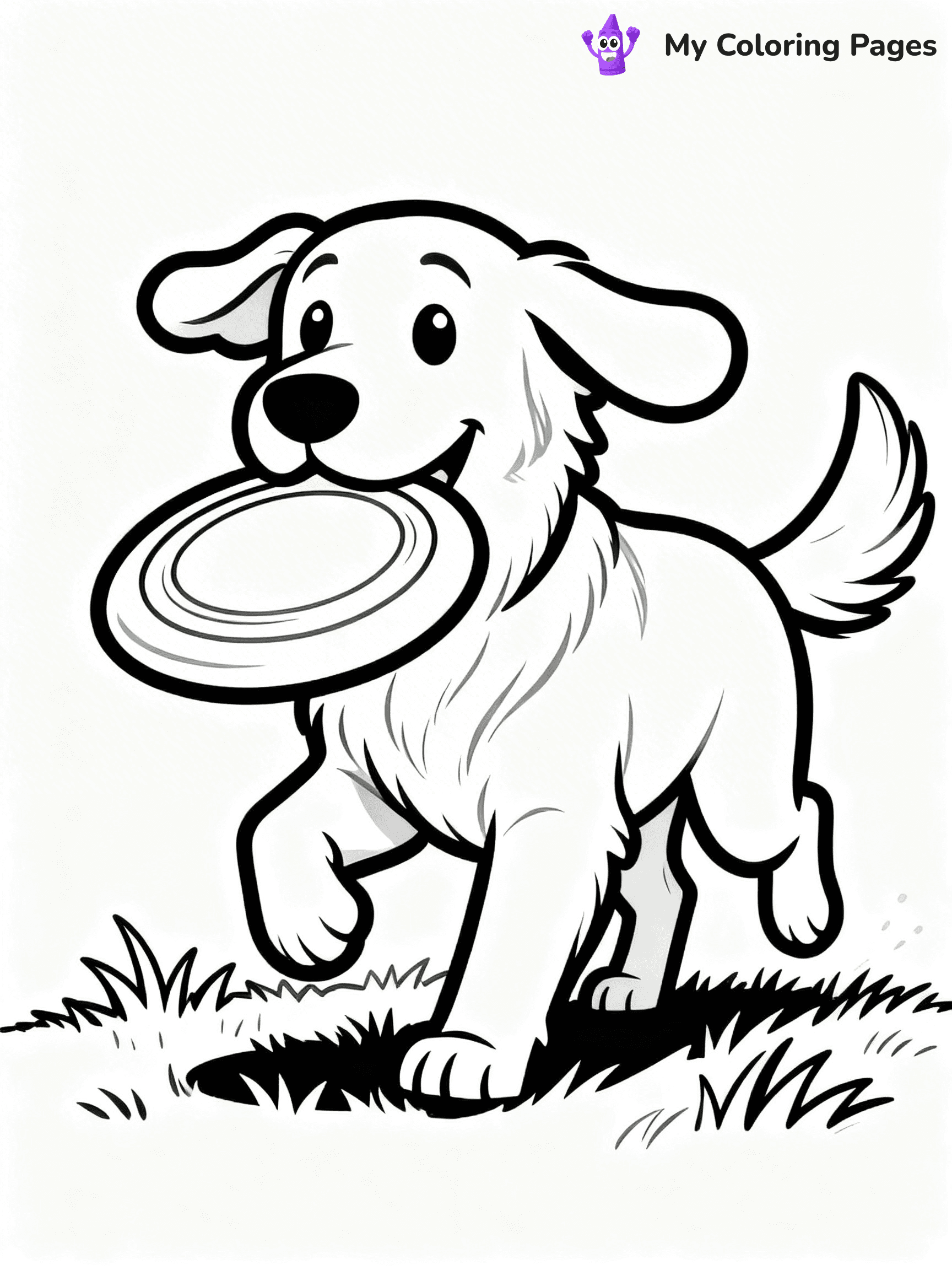Easy Puppy Coloring Pages - 9