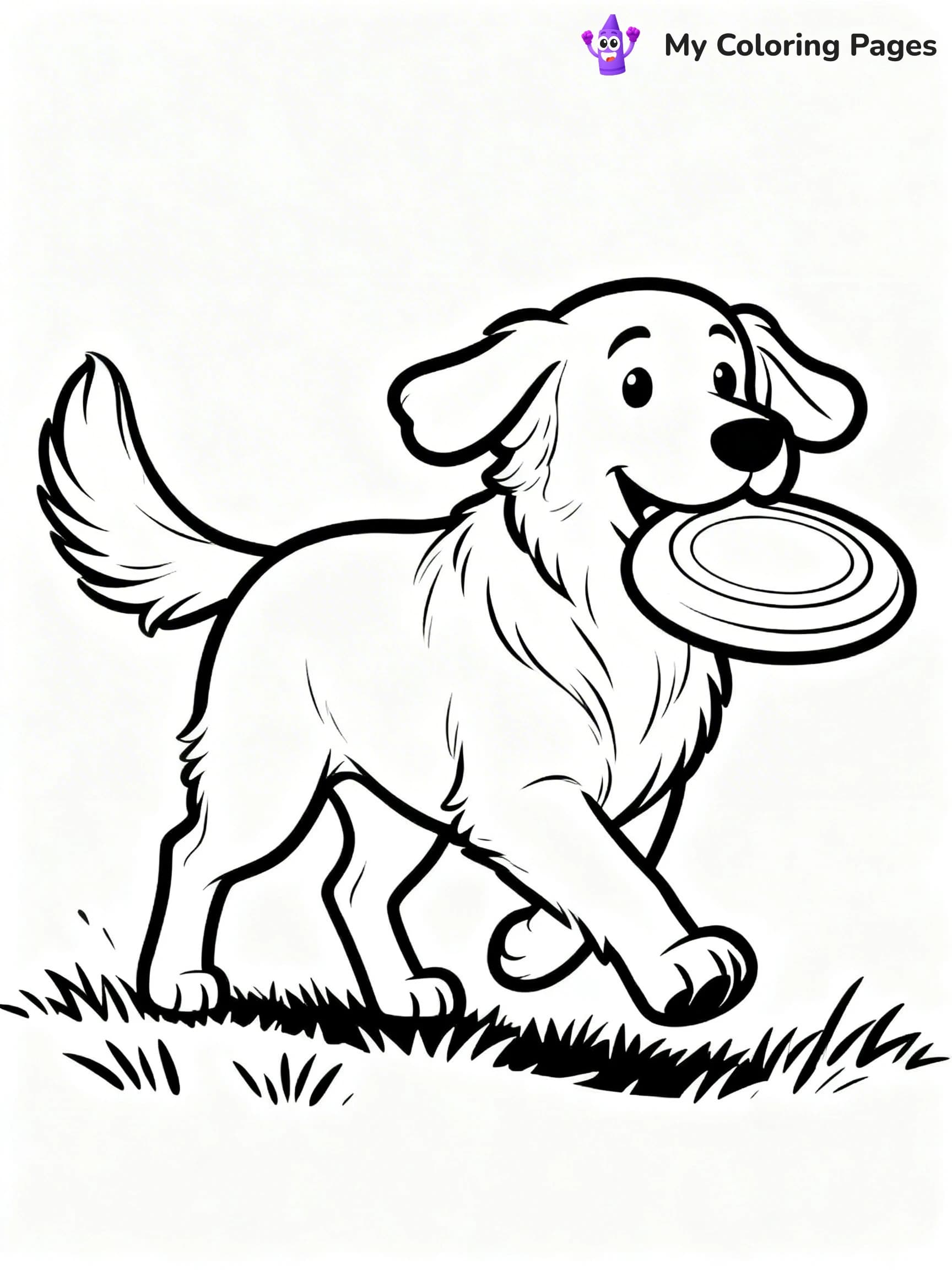 Easy Puppy Coloring Pages - 8