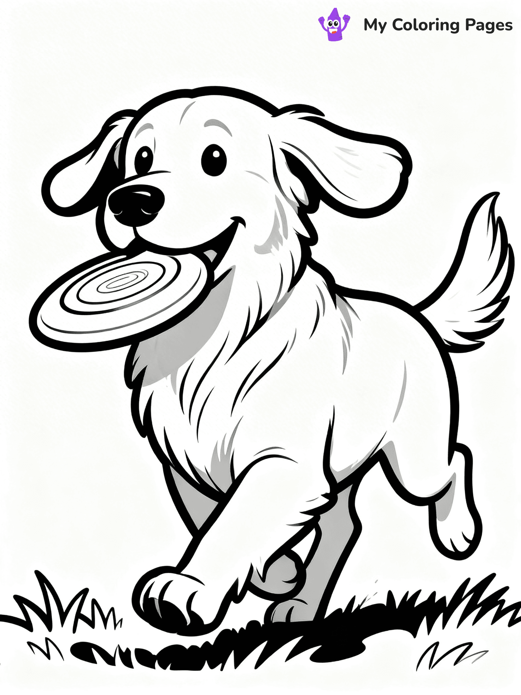 Easy Puppy Coloring Pages - 7