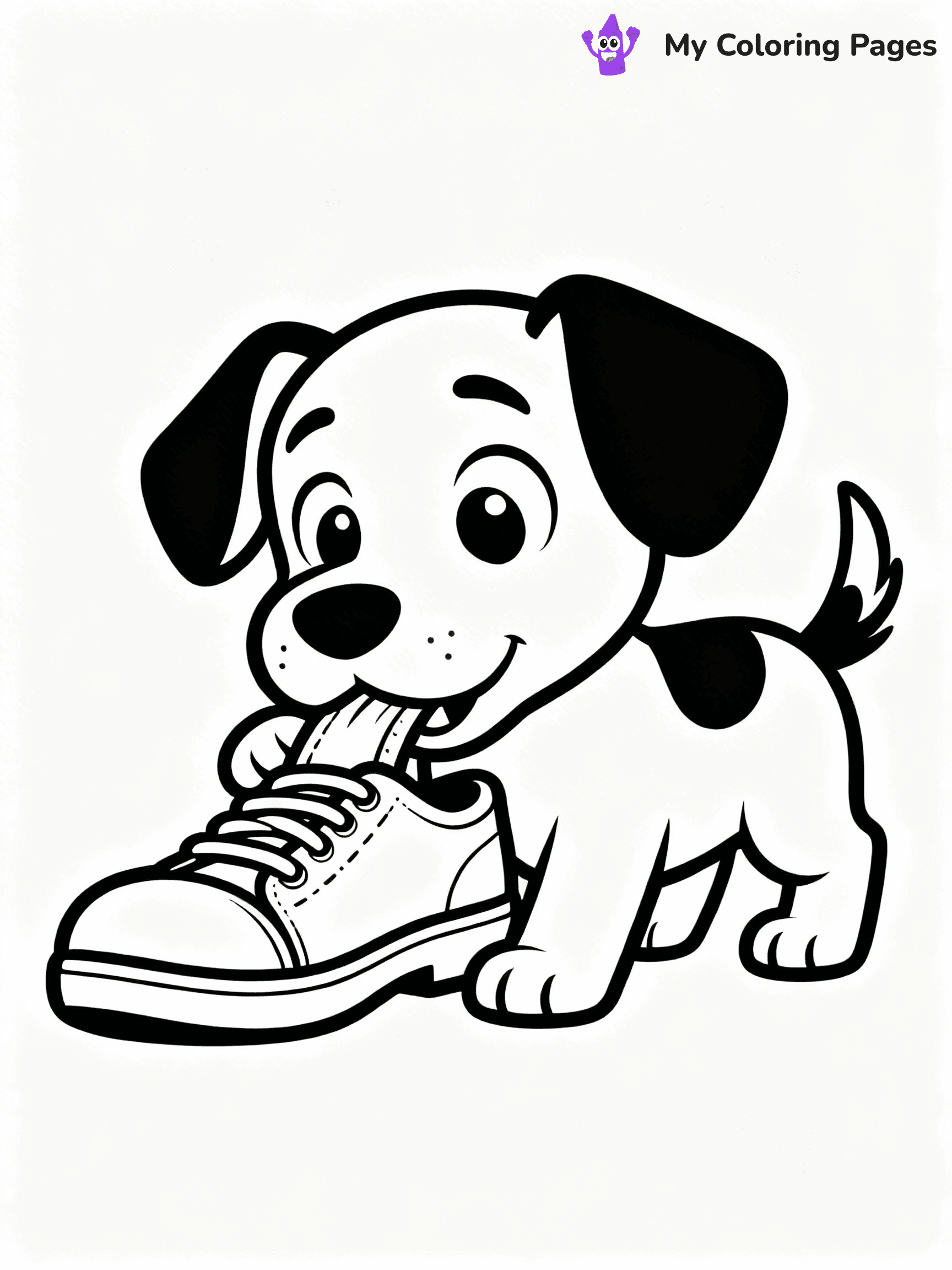 Easy Puppy Coloring Pages - 2