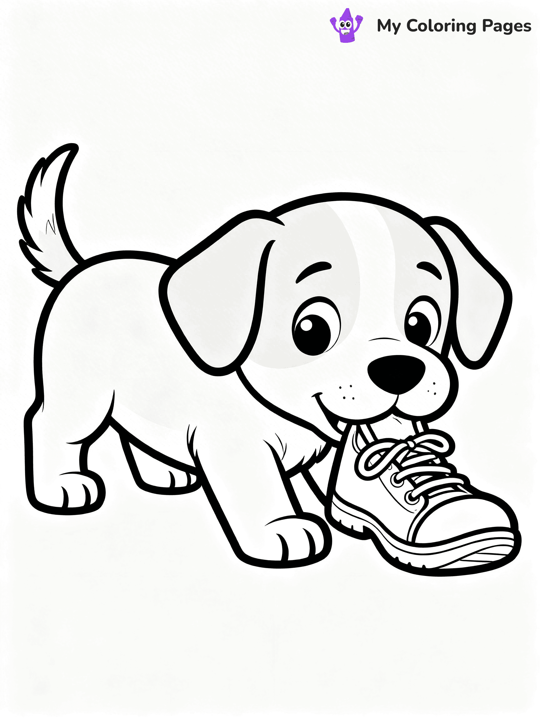 Easy Puppy Coloring Pages - 1