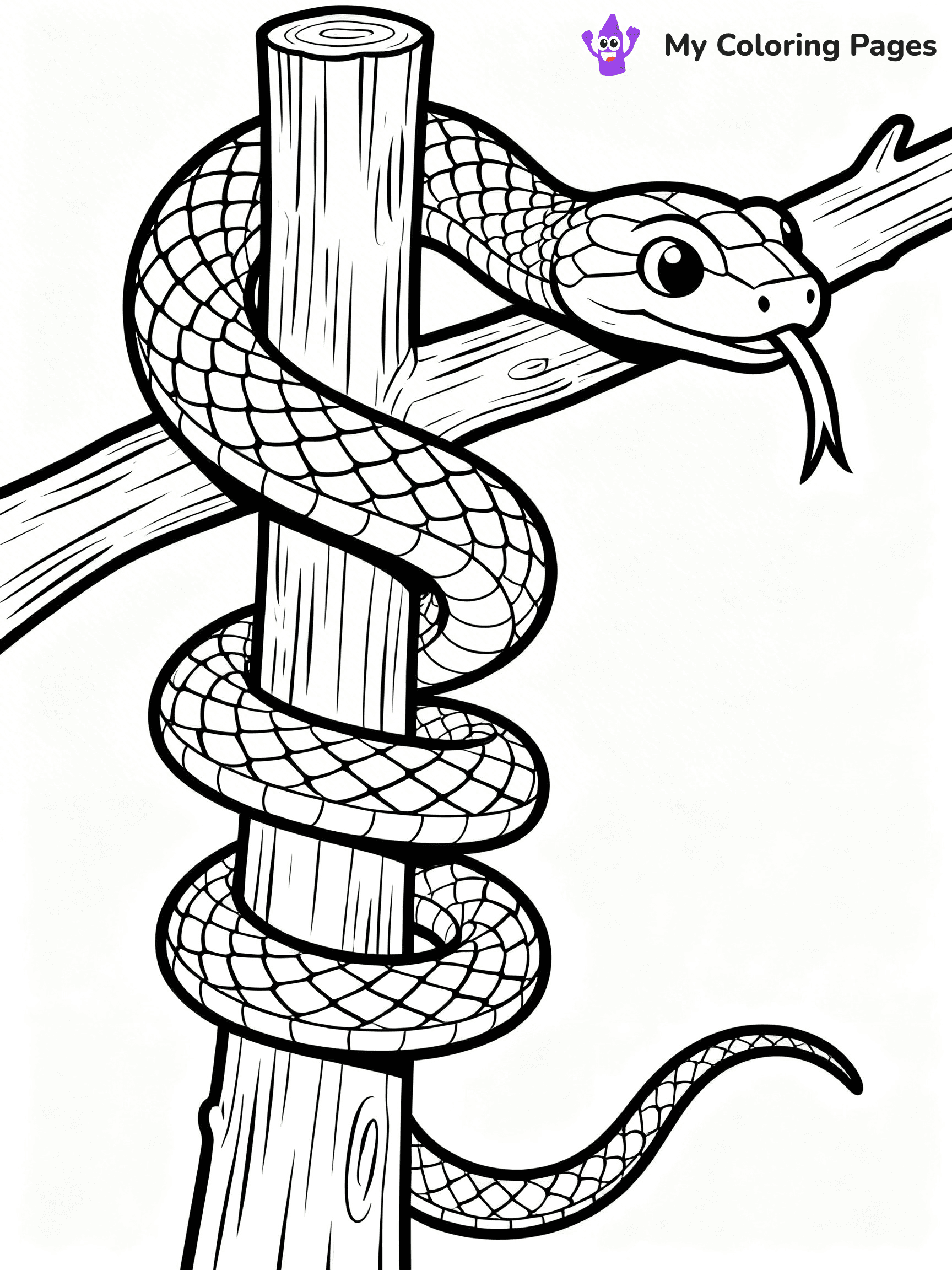 Realistic Snake Coloring Pages - 6