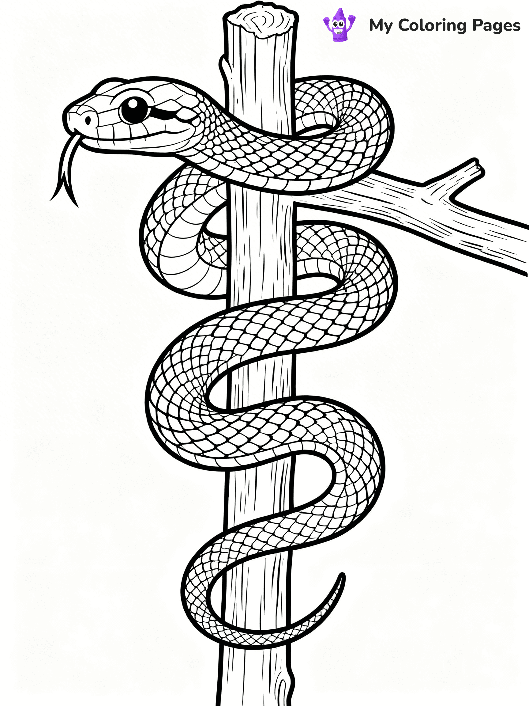 Realistic Snake Coloring Pages - 5