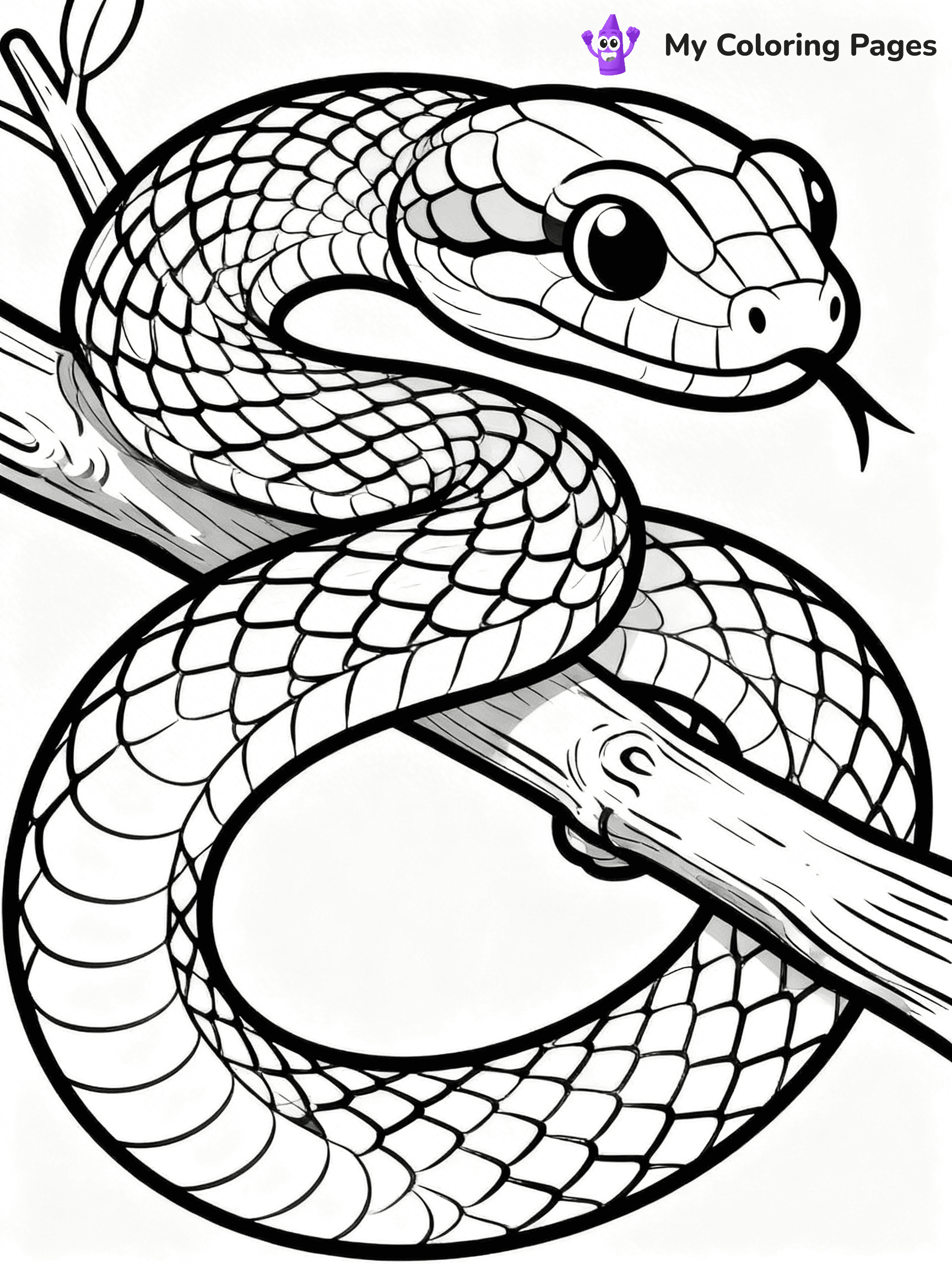 Realistic Snake Coloring Pages - 4