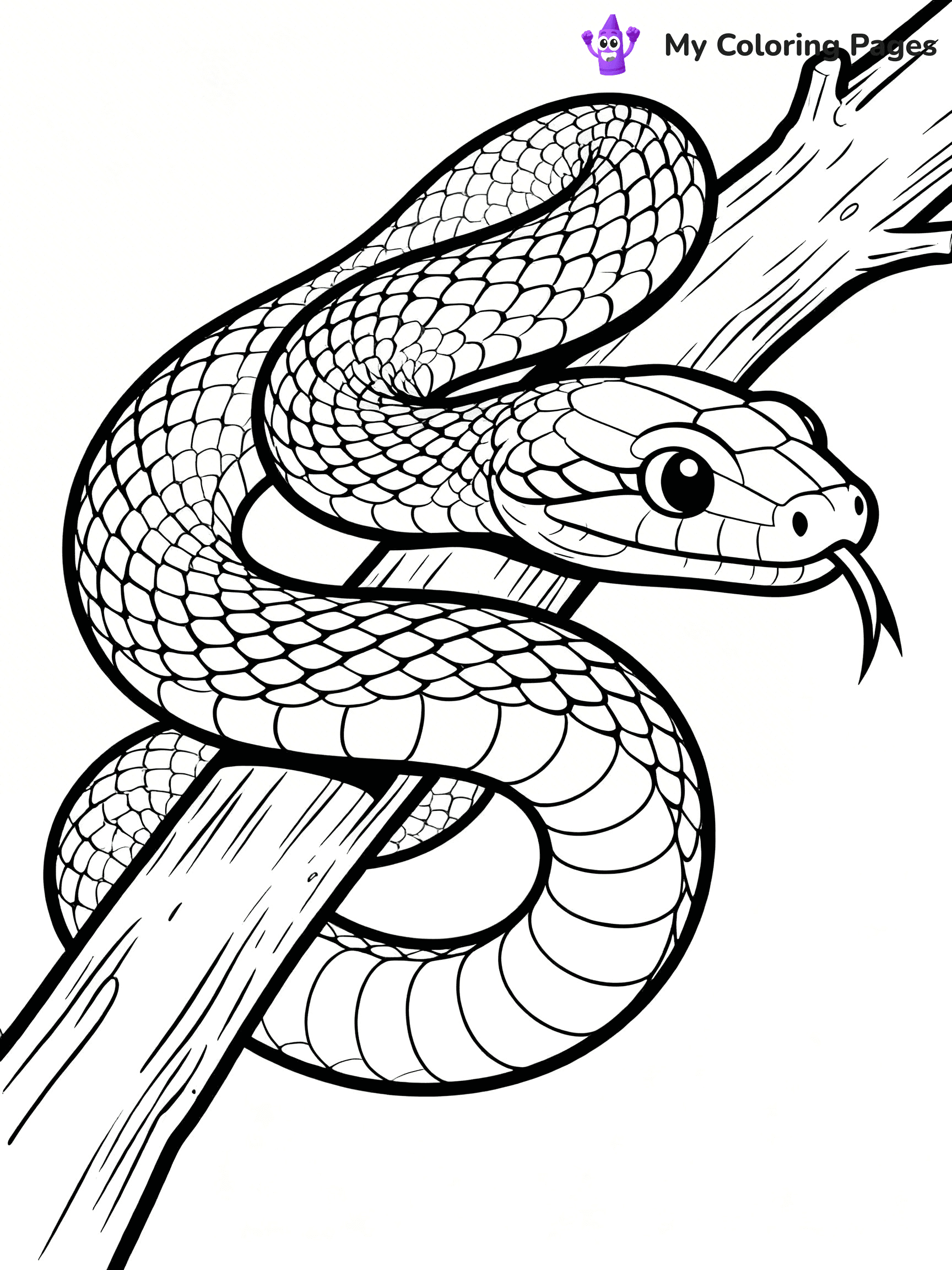 Realistic Snake Coloring Pages - 3