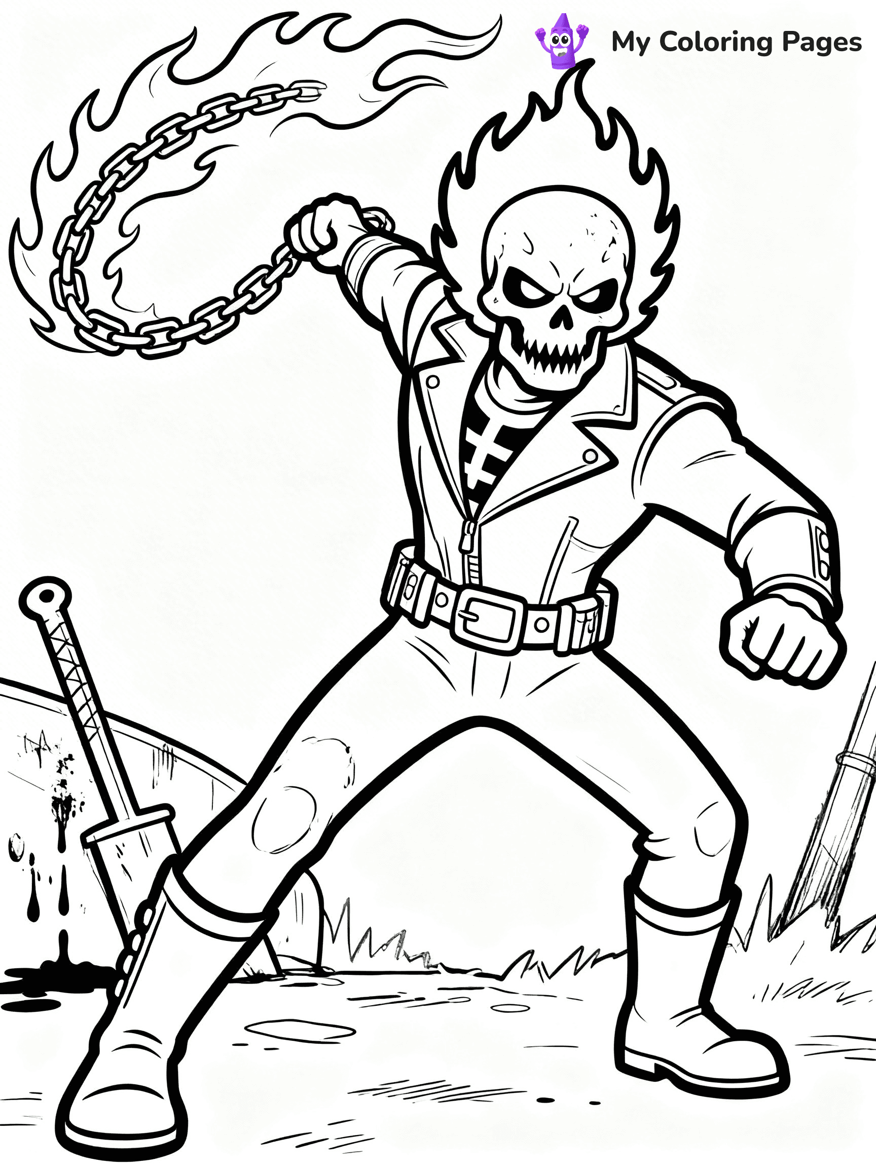 Ghost Rider Coloring Pages - 19