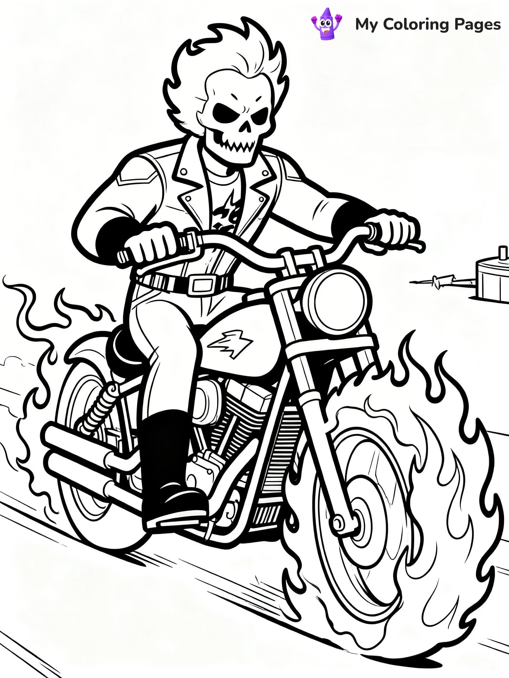 Ghost Rider Coloring Pages - 1