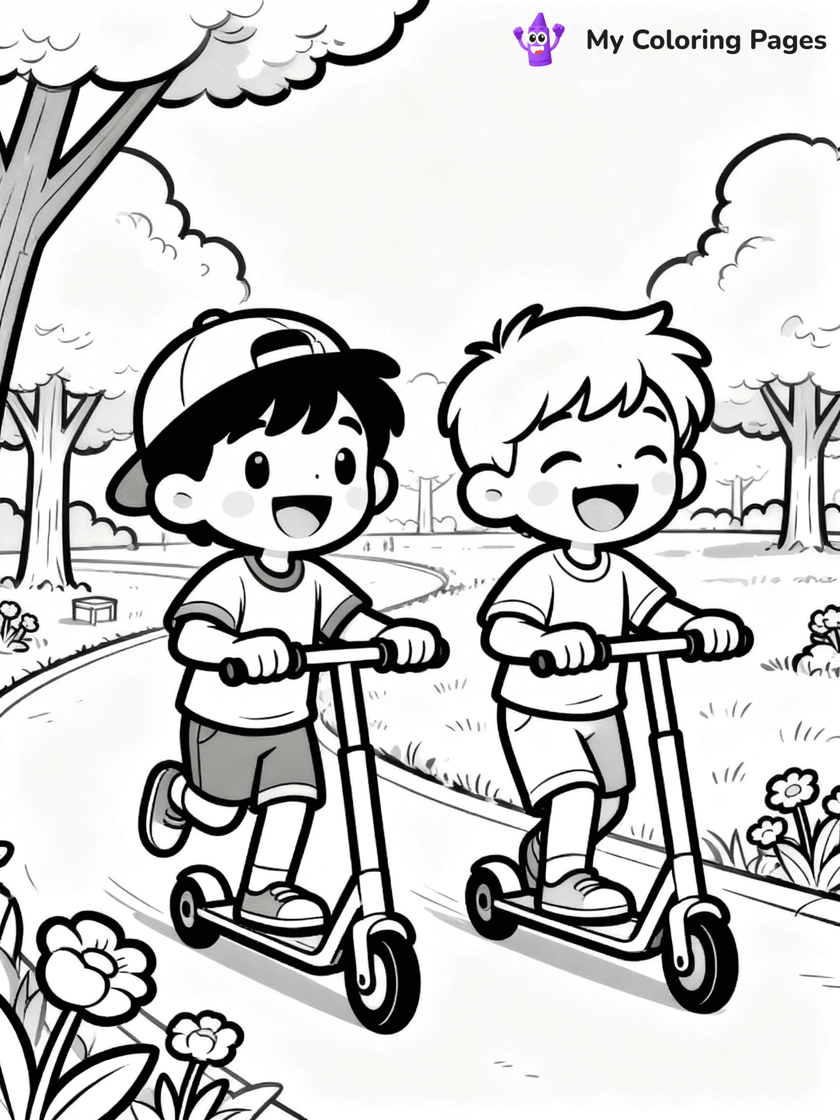 Scooter Coloring Pages - 64