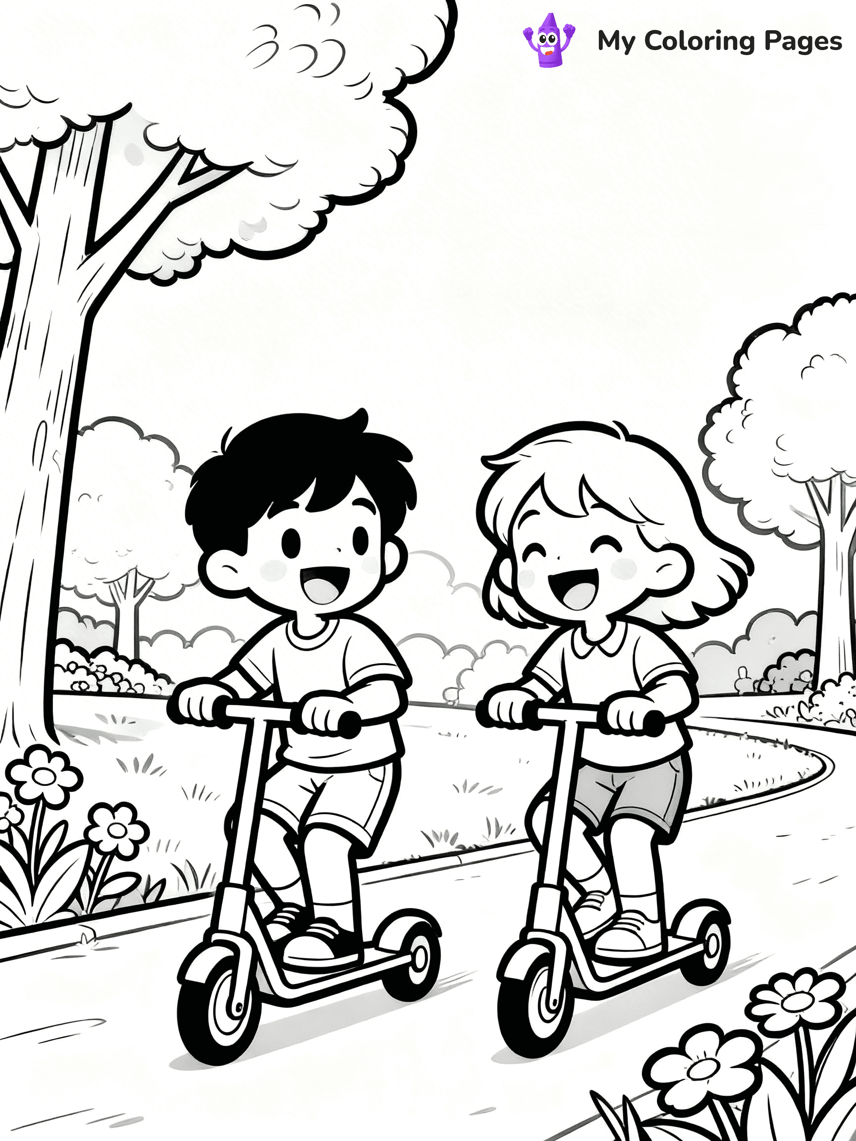 Scooter Coloring Pages - 61