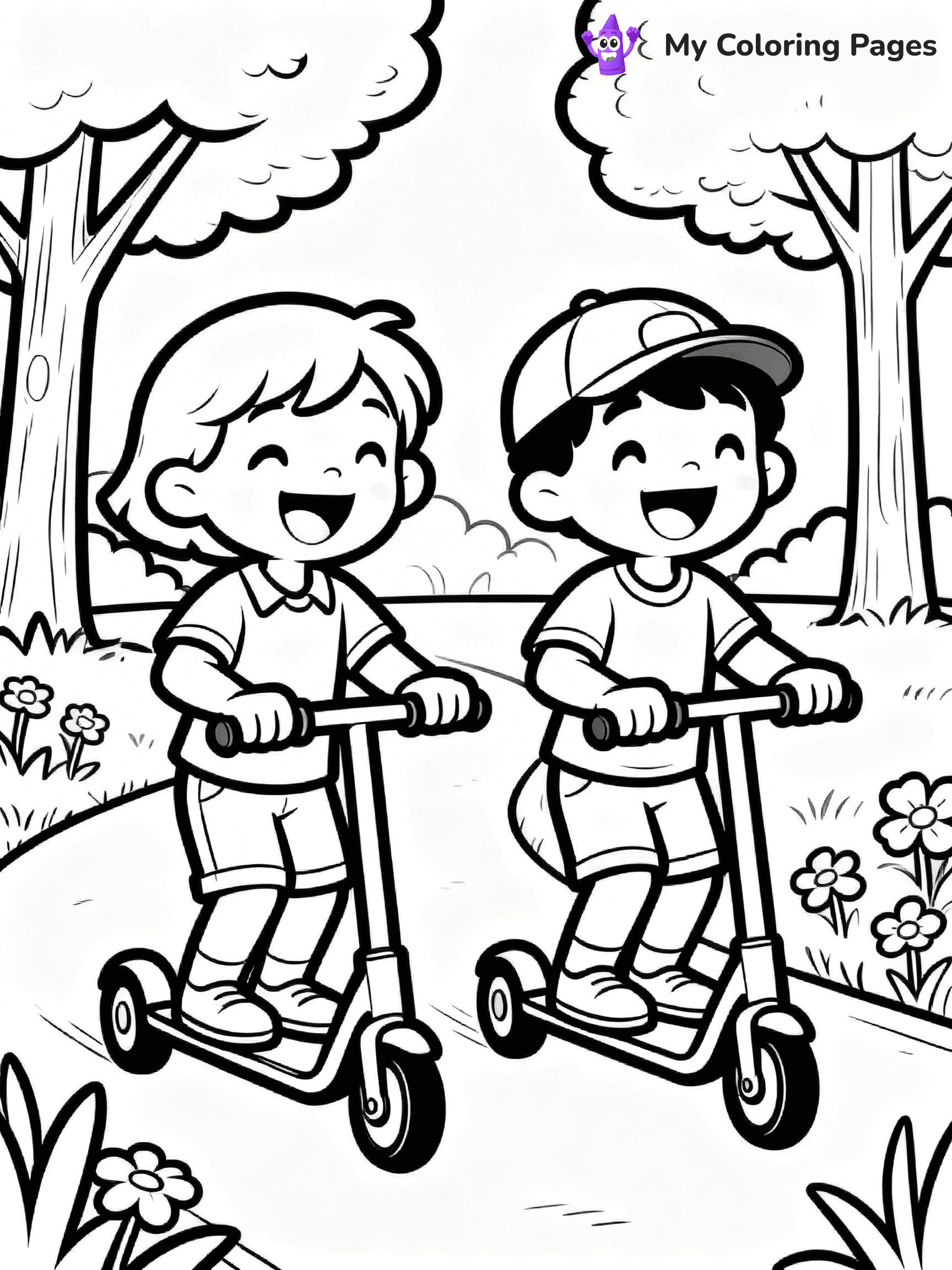 Scooter Coloring Pages - 60