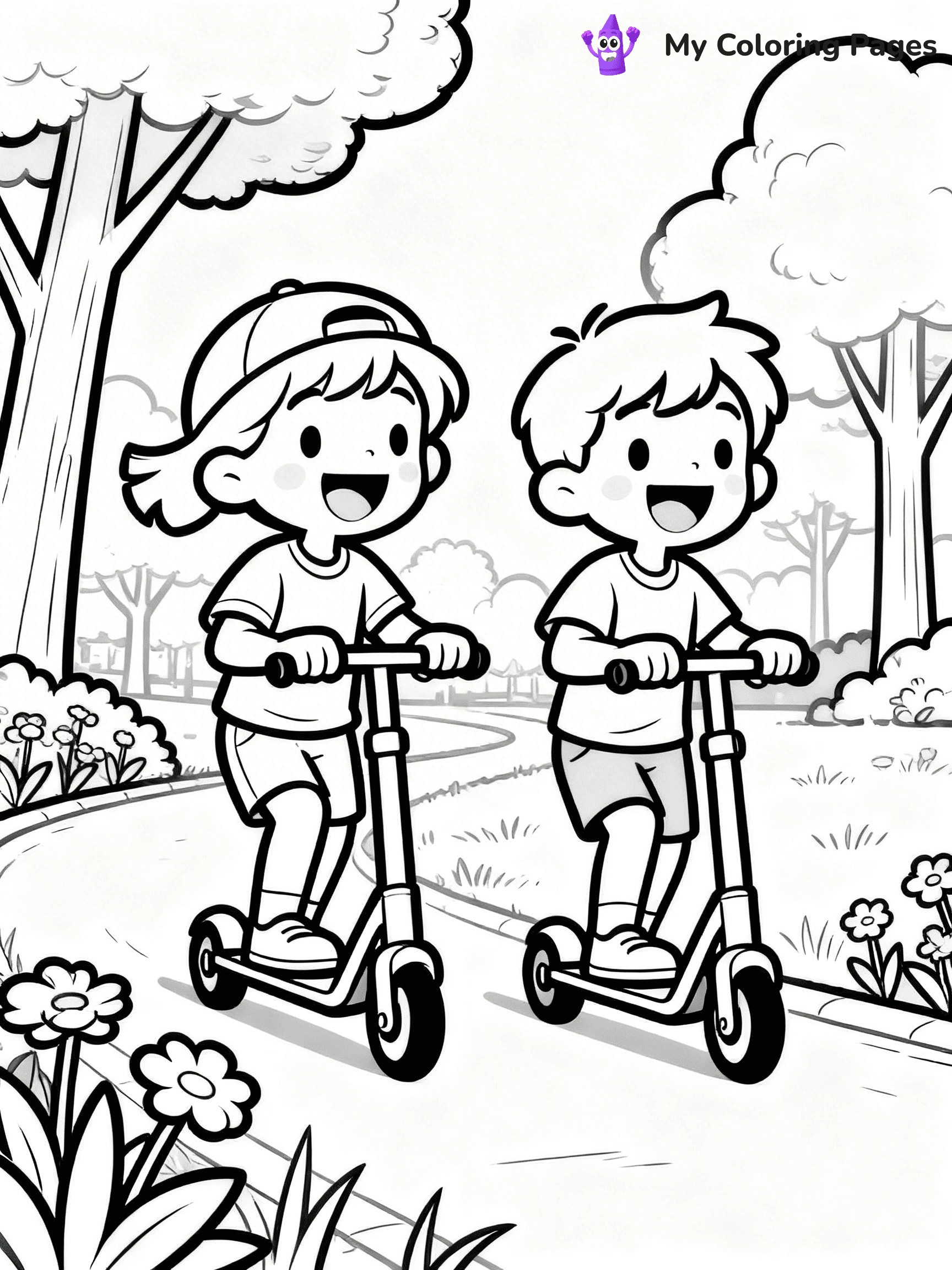 Scooter Coloring Pages - 59