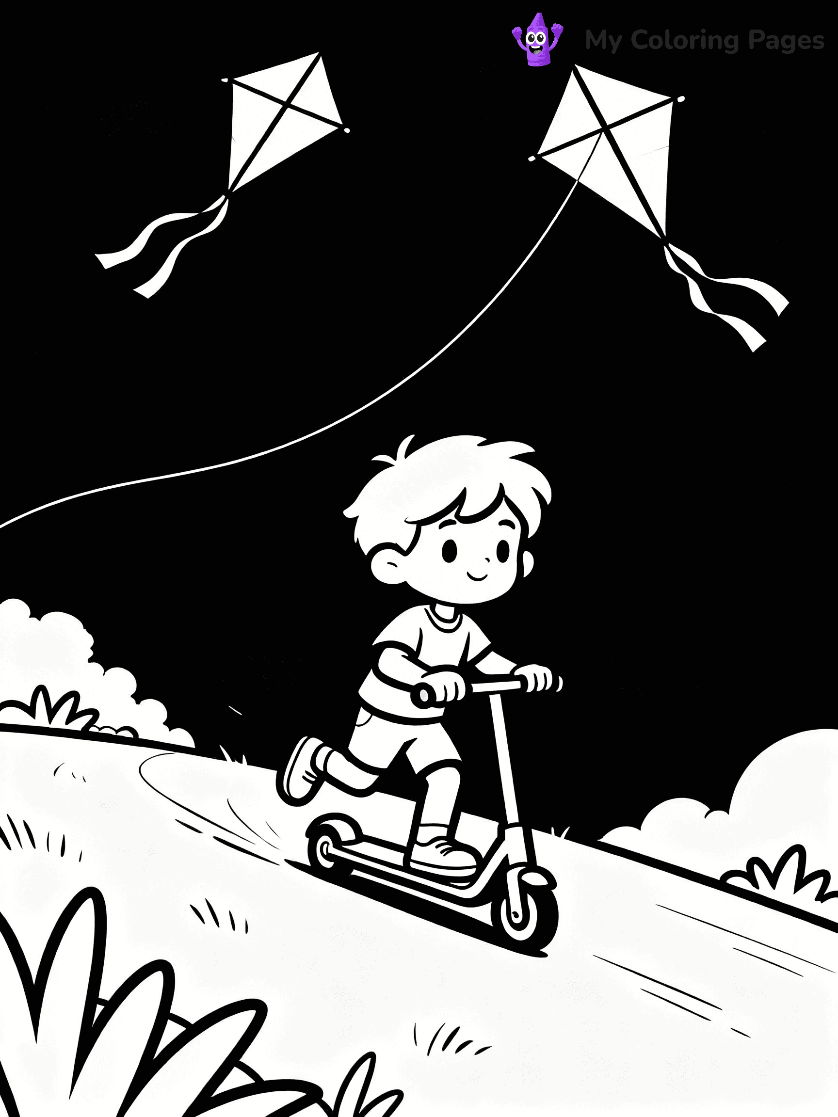 Scooter Coloring Pages - 49