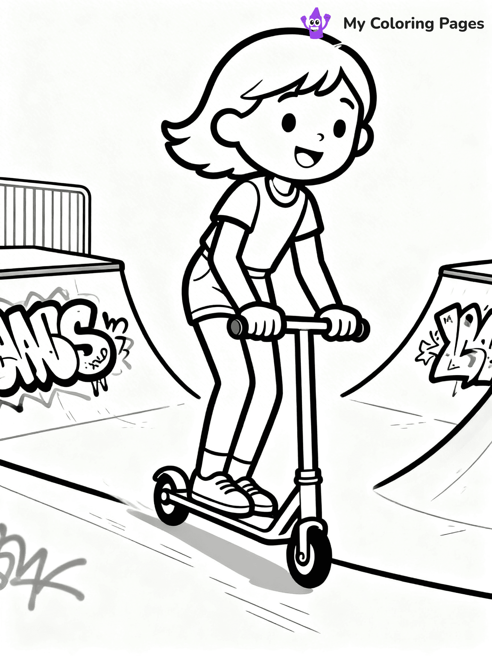 Scooter Coloring Pages - 44