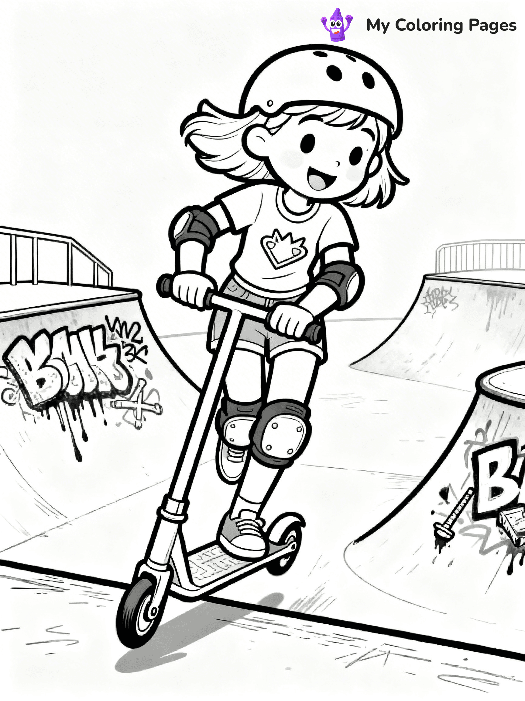Scooter Coloring Pages - 43