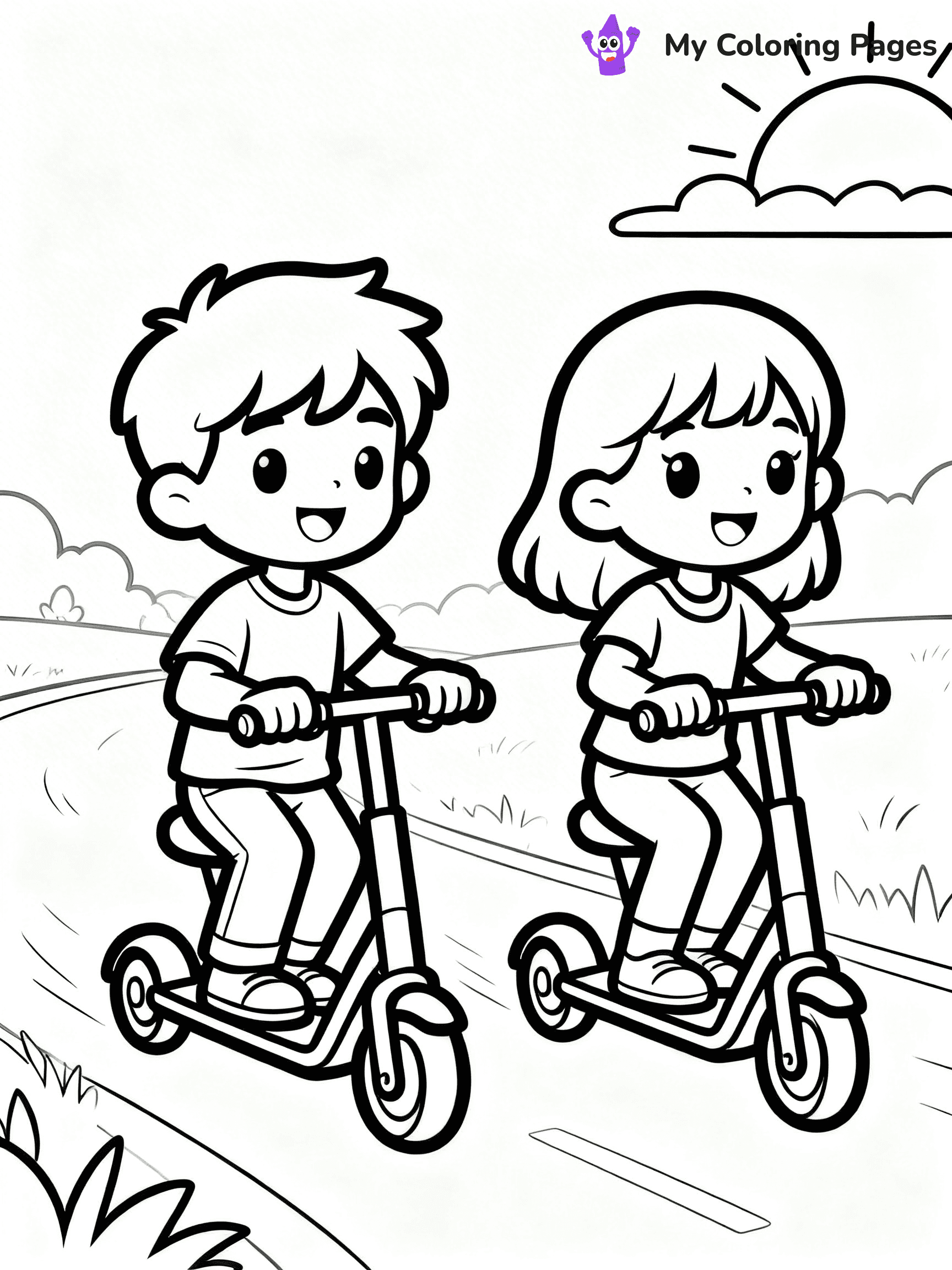 Scooter Coloring Pages - 26