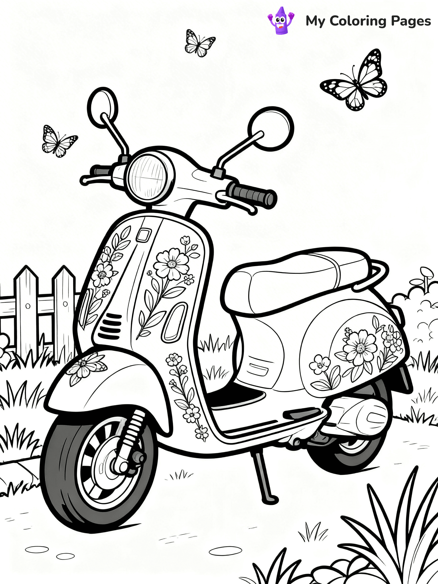 Scooter Coloring Pages - 22
