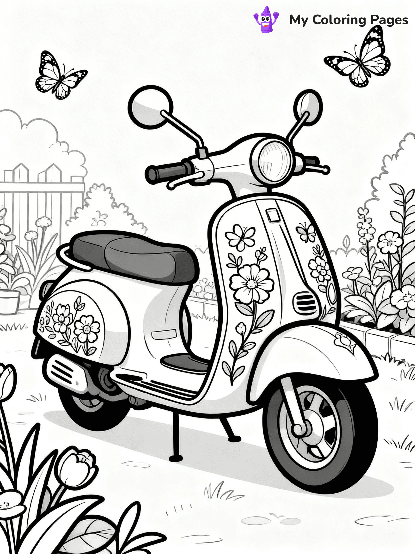 Scooter Coloring Pages - 20
