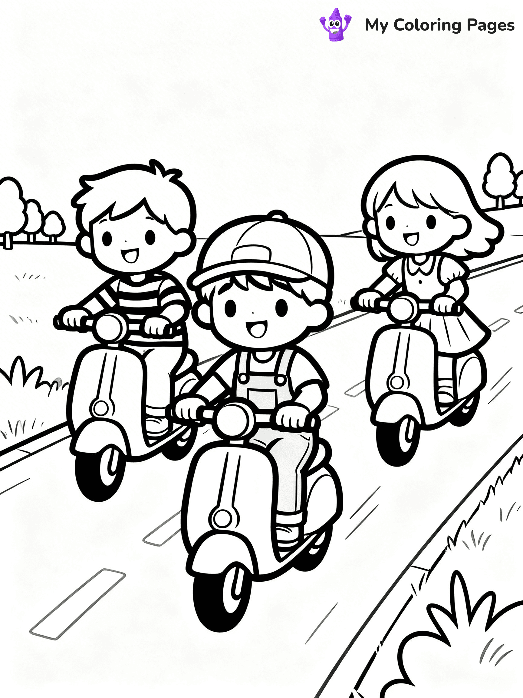 Scooter Coloring Pages - 19