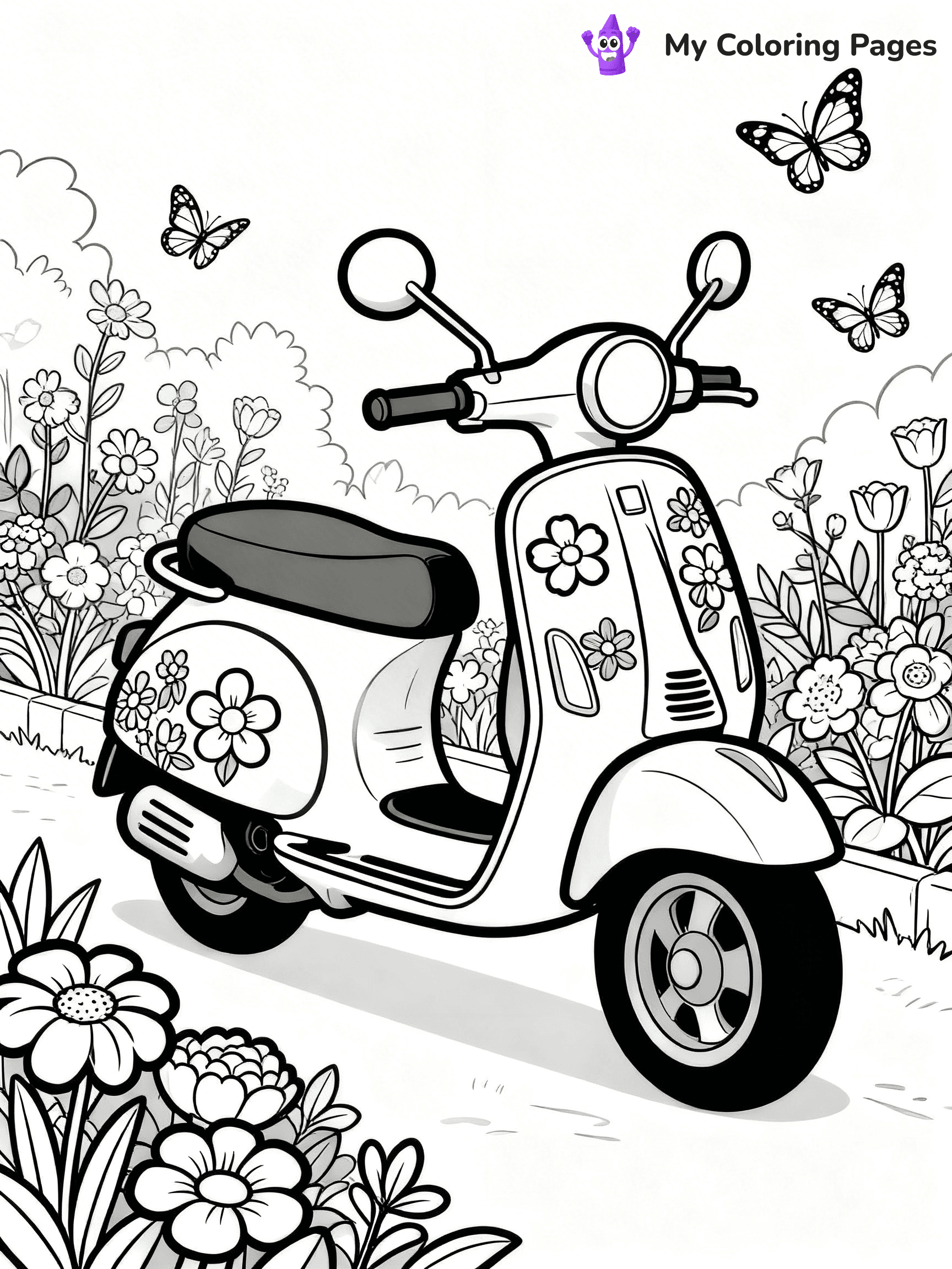 Scooter Coloring Pages - 17