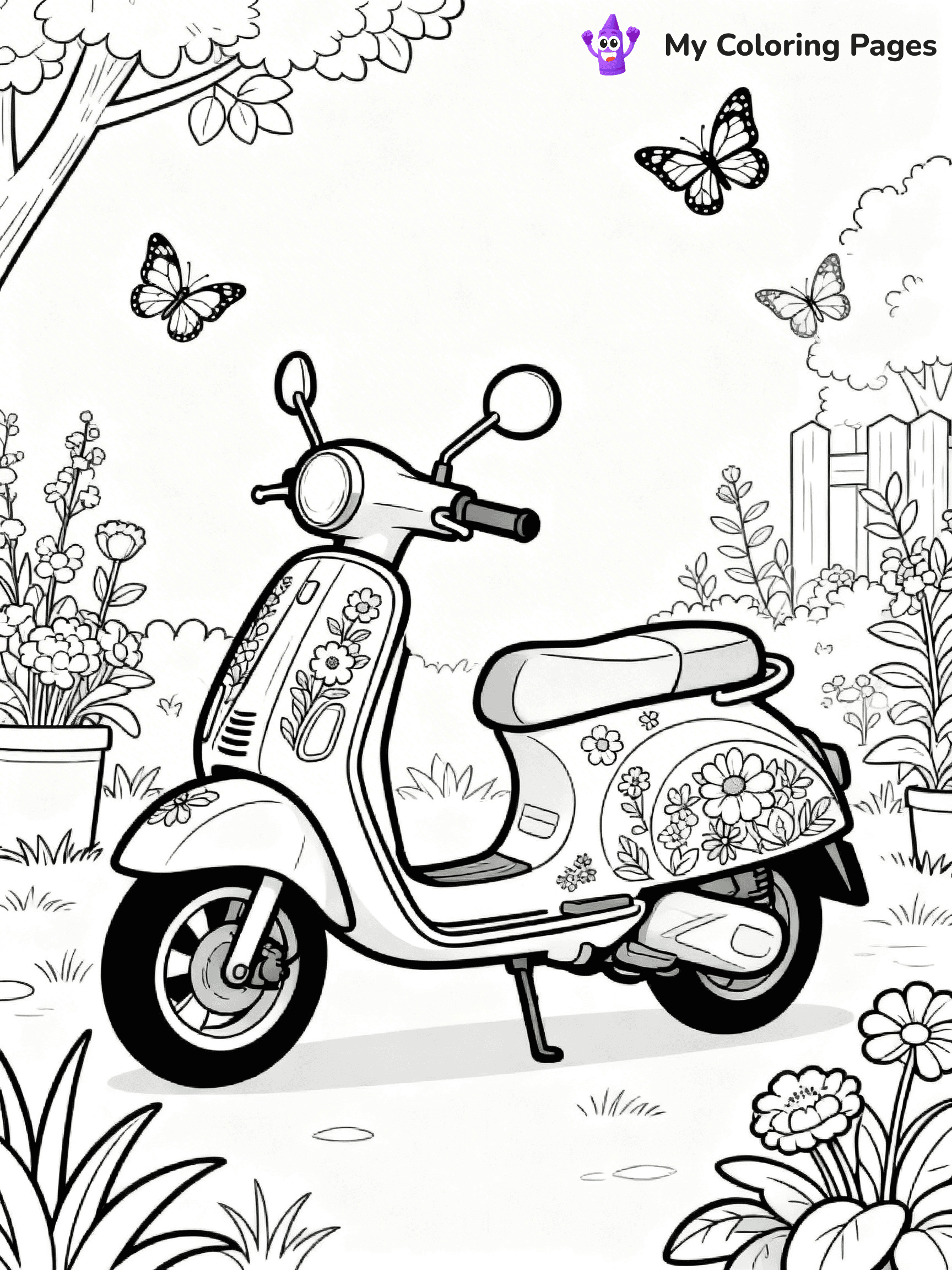 Scooter Coloring Pages - 15