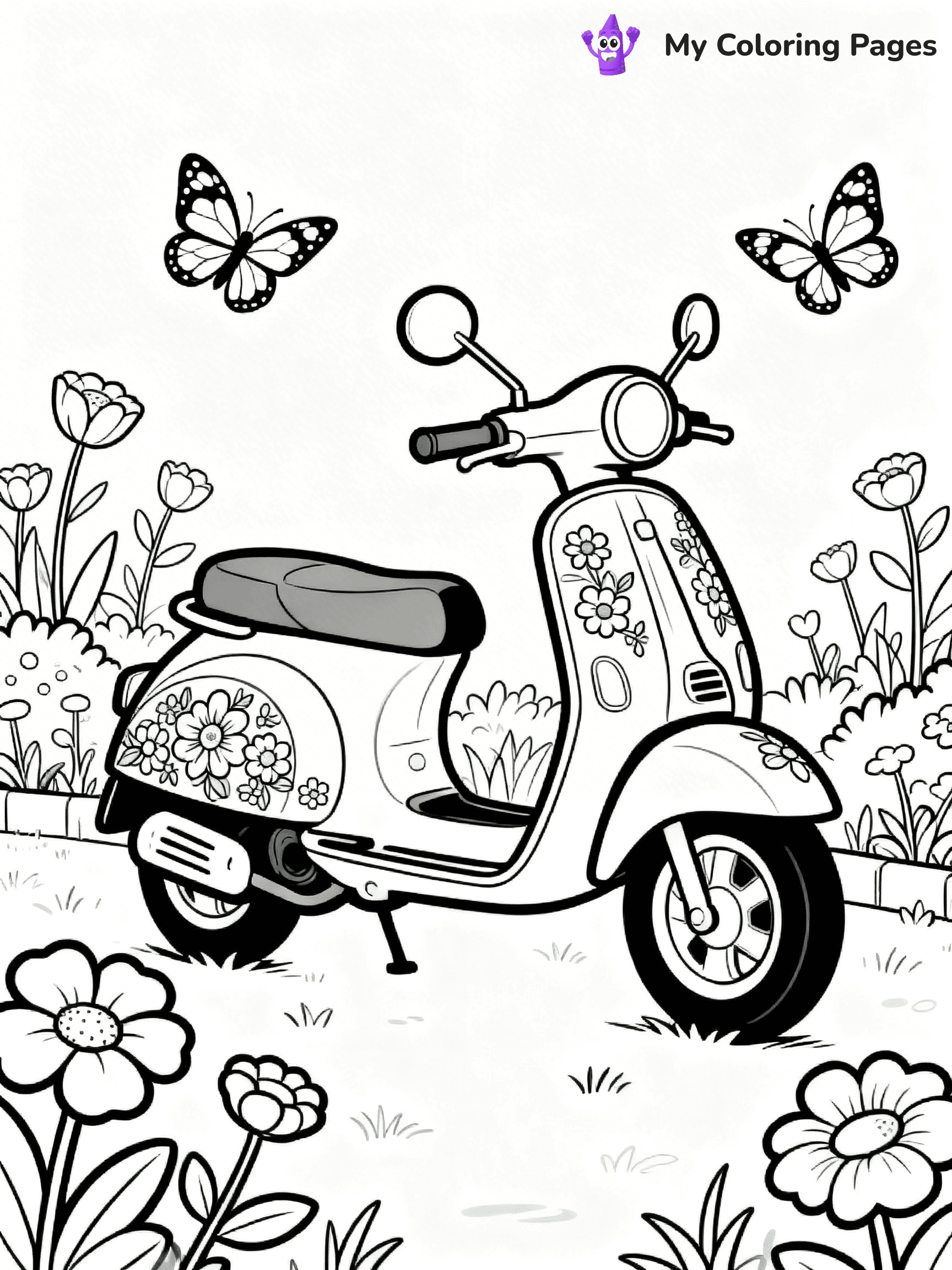 Scooter Coloring Pages - 13
