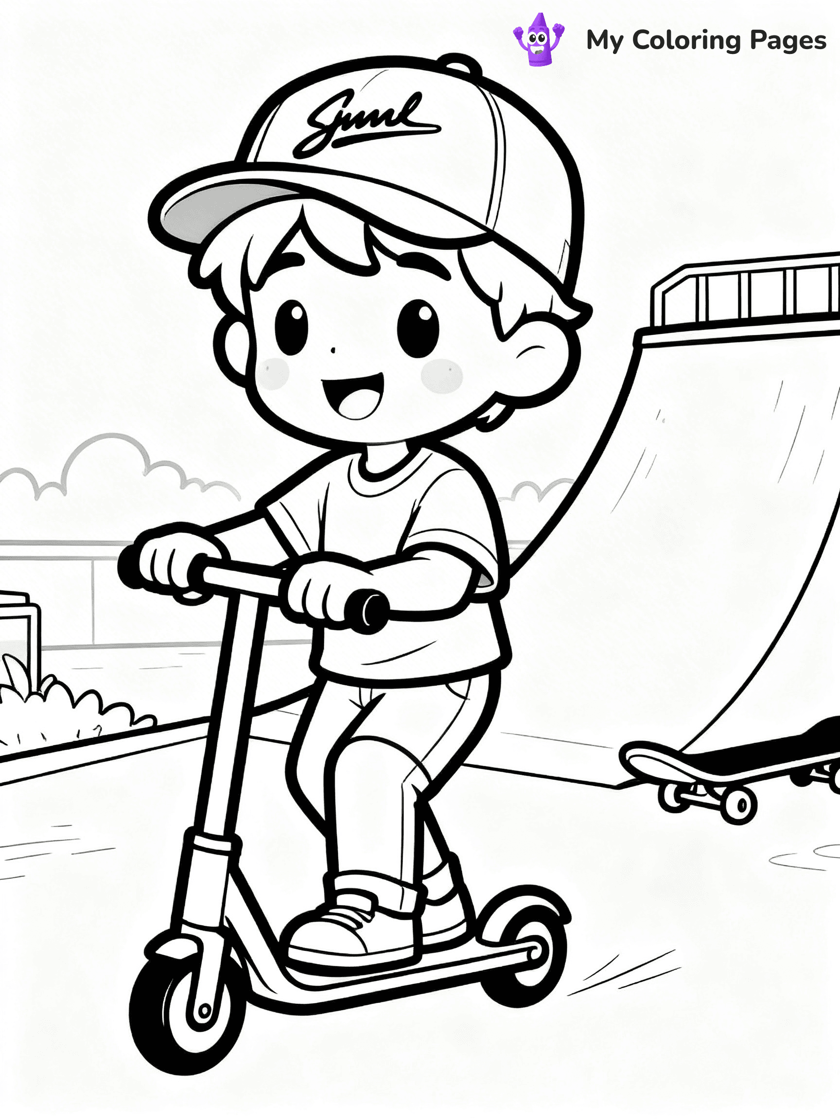 Scooter Coloring Pages - 4