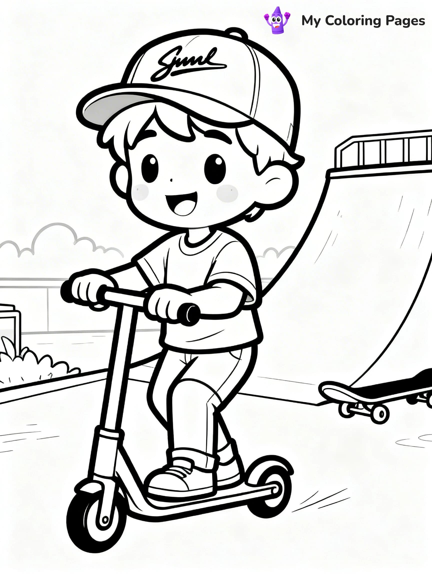 Scooter Coloring Pages - 4
